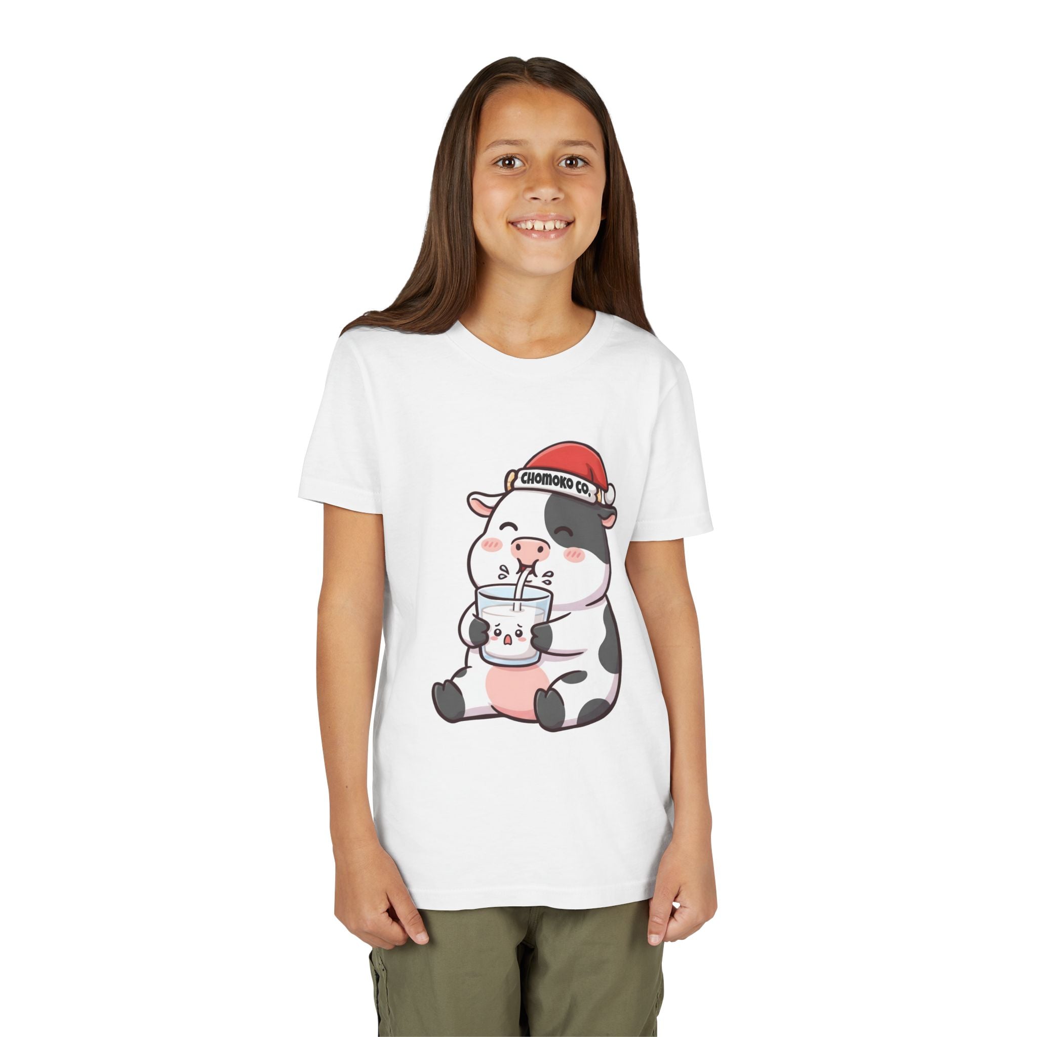 Kolby with Santa hat Youth Short Sleeve Tee