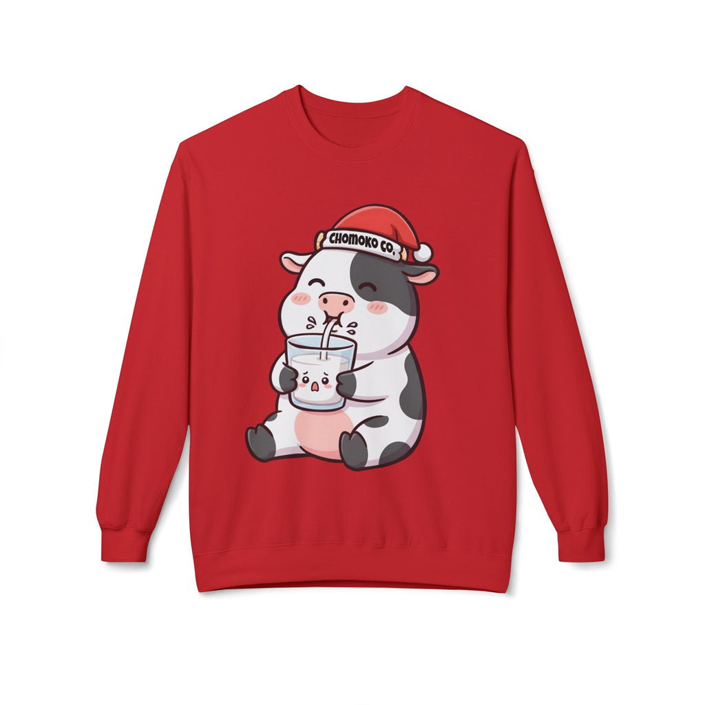 Kolby with Santa hat Unisex Midweight Softstyle Fleece Crewneck Sweatshirt