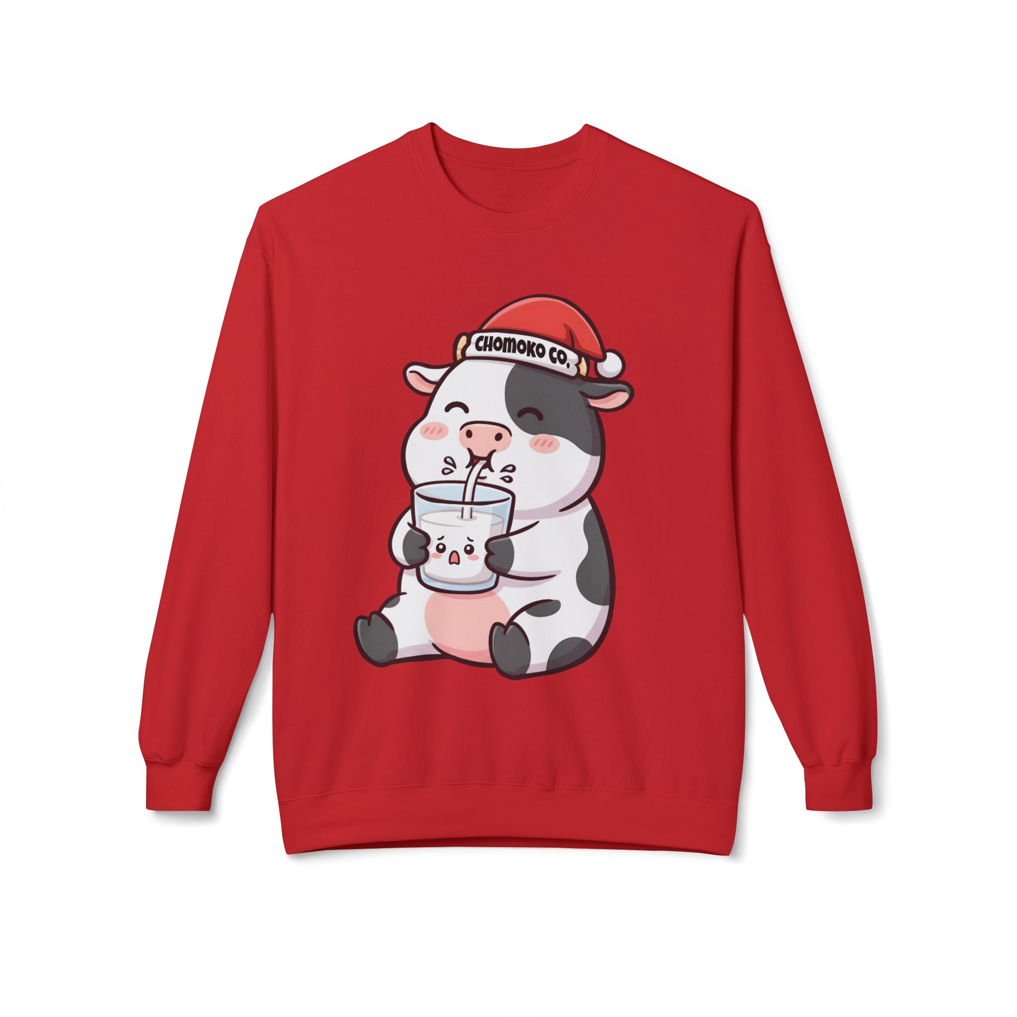 Kolby with Santa hat Unisex Midweight Softstyle Fleece Crewneck Sweatshirt