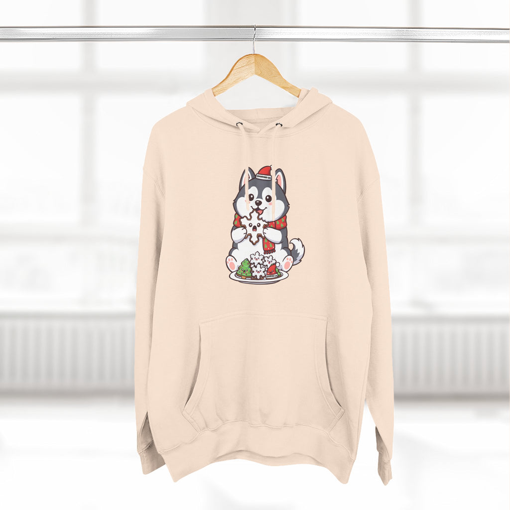 Koda eating Sugar cookies Three-Panel Fleece Hoodie