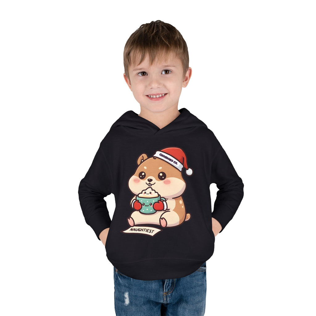 Atsu drinking Eggnog Toddler Pullover Fleece Hoodie