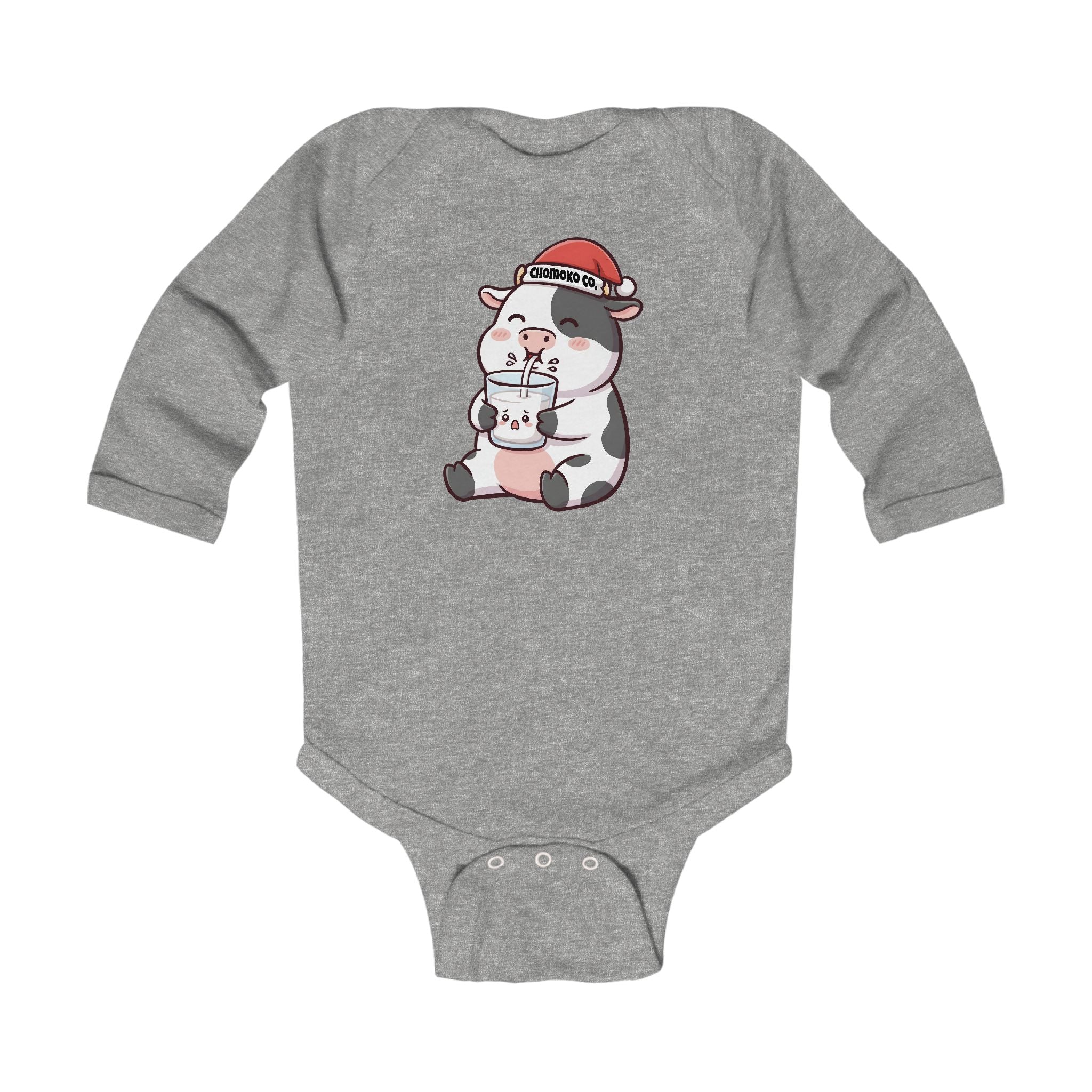 Kolby with Santa hat Infant Long Sleeve Bodysuit