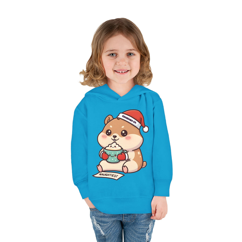 Atsu drinking Eggnog Toddler Pullover Fleece Hoodie