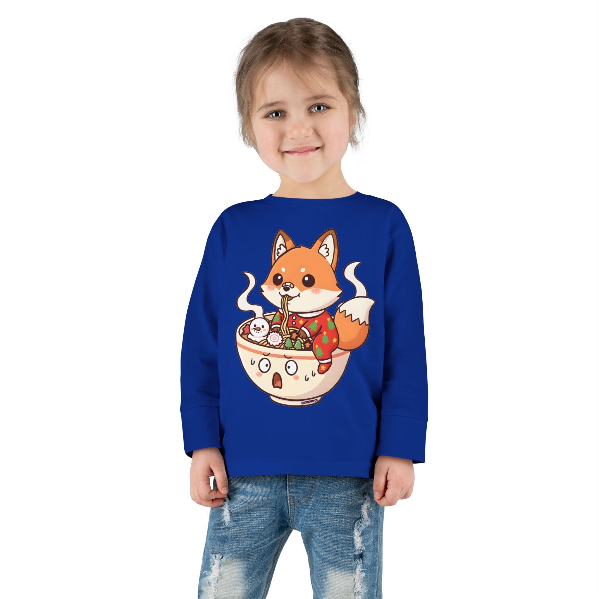 Sumi in Christmas pajamas Toddler Long Sleeve Tee