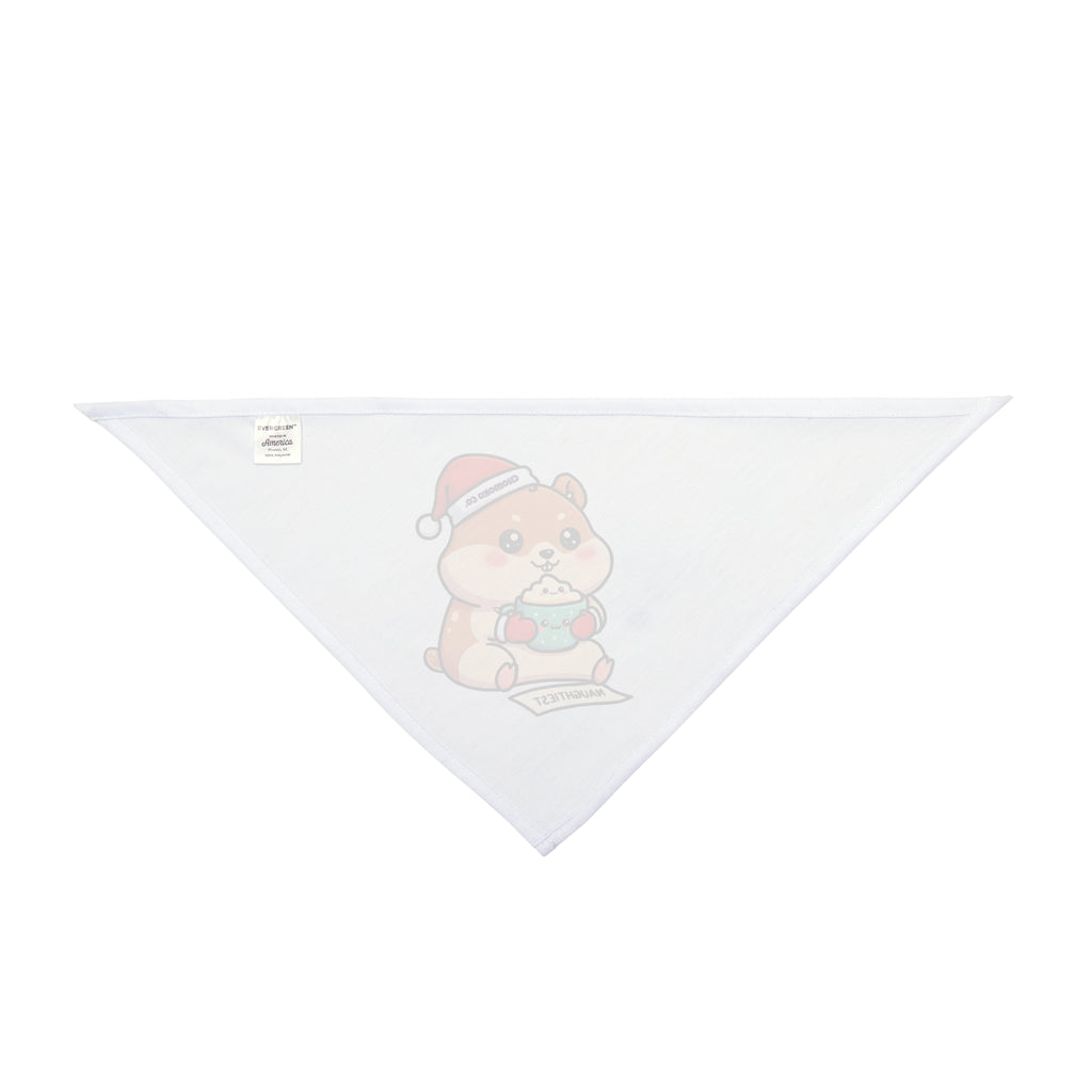 Atsu drinking Eggnog Pet Bandana