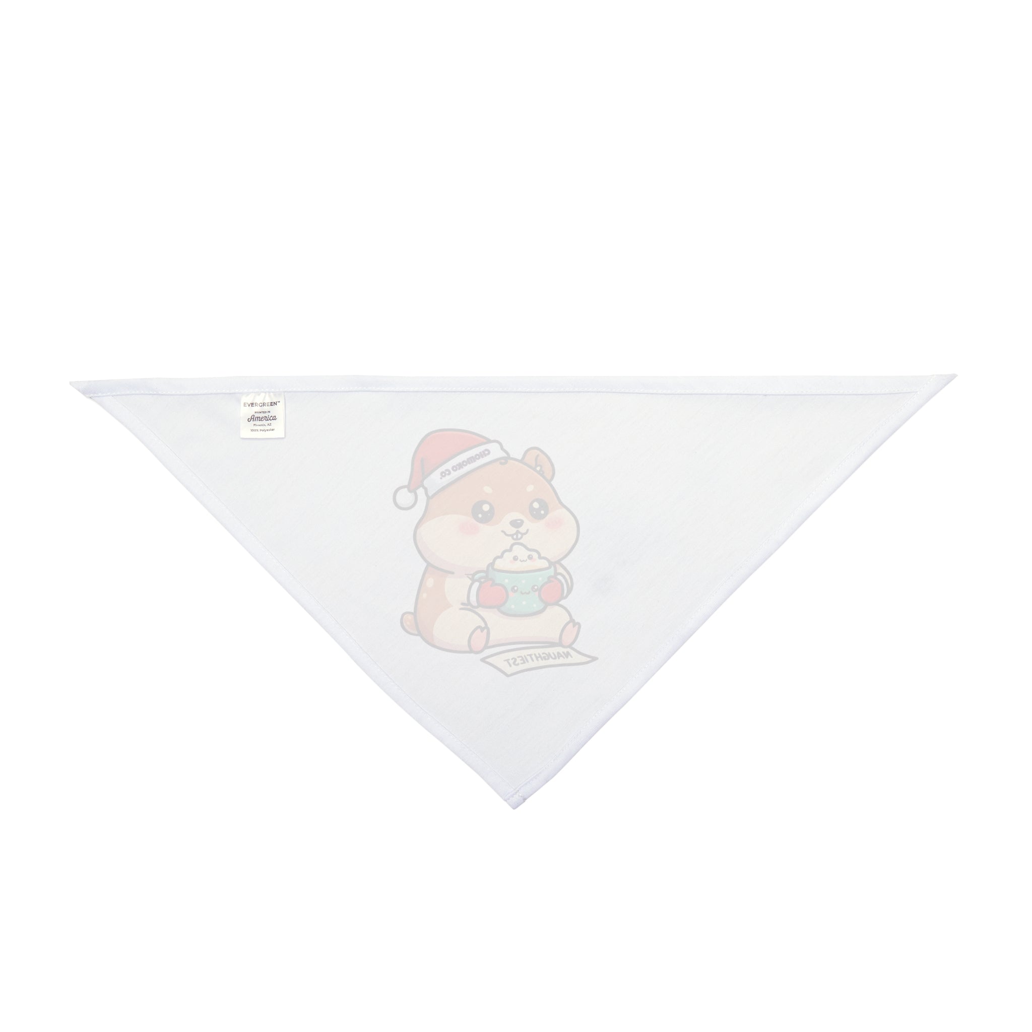 Atsu drinking Eggnog Pet Bandana