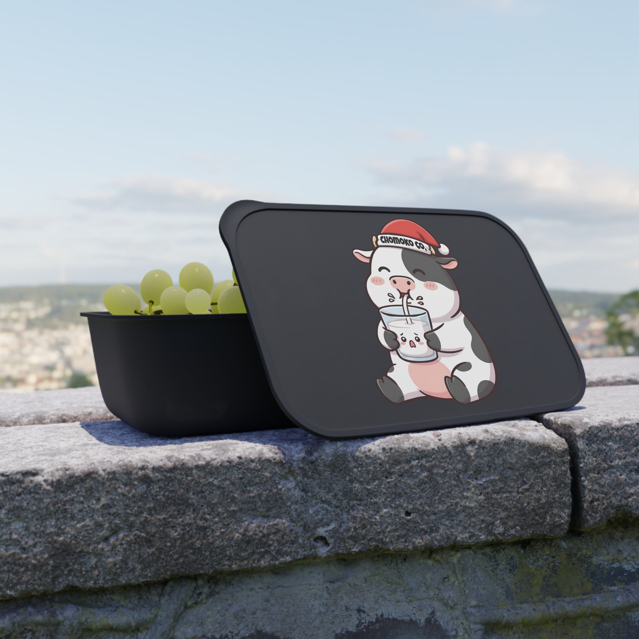 Kolby with Santa hat PLA Bento Box with Band and Utensils