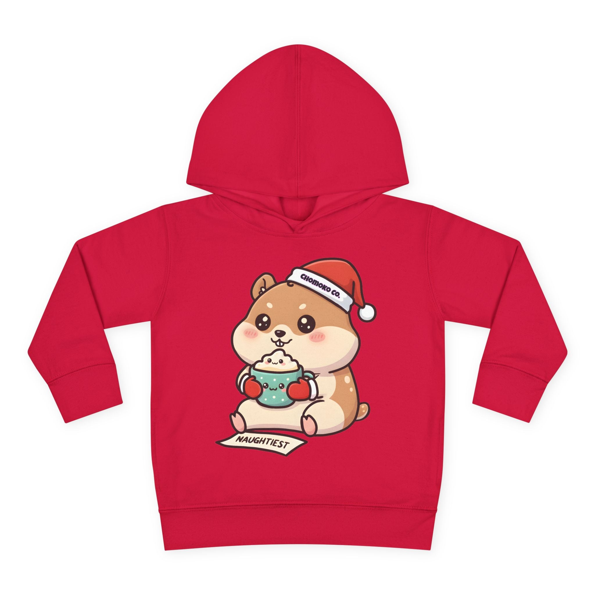Atsu drinking Eggnog Toddler Pullover Fleece Hoodie