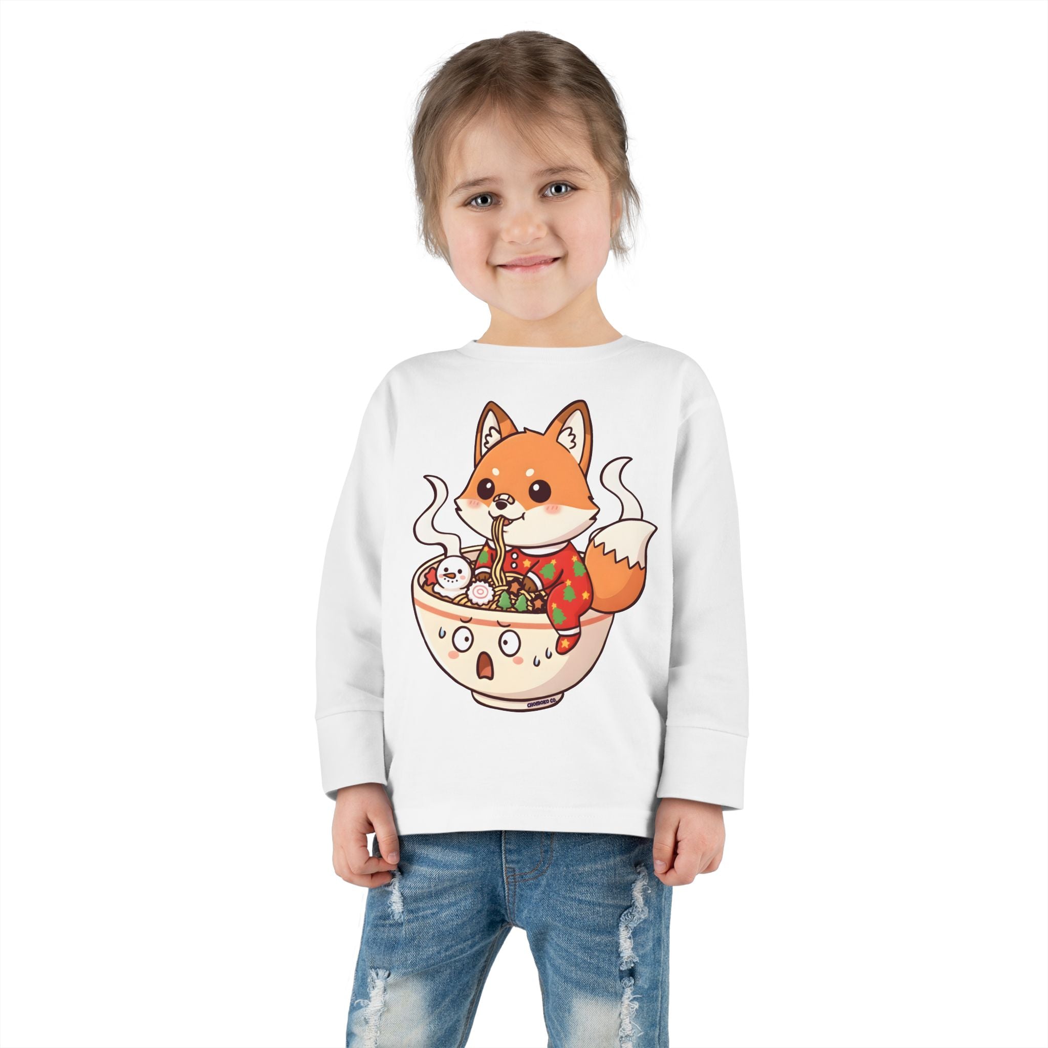 Sumi in Christmas pajamas Toddler Long Sleeve Tee