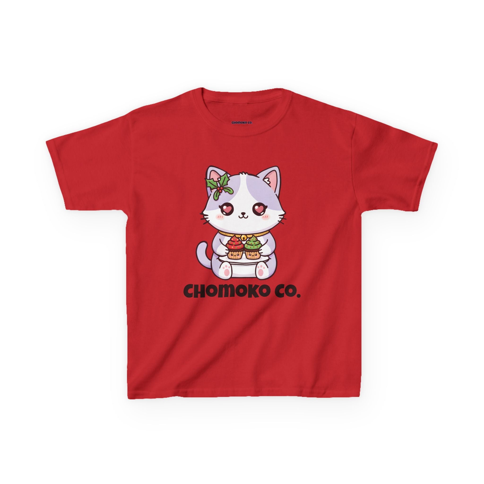 Nori with Christmas Cupcakes Kids Heavy Cotton™ Tee