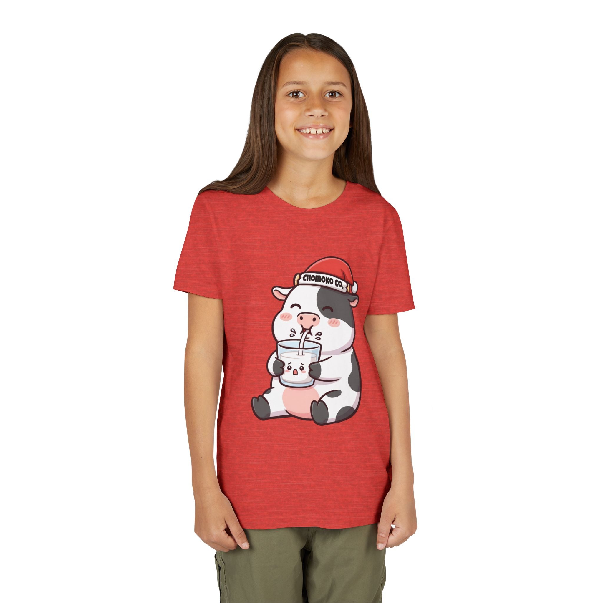 Kolby with Santa hat Youth Short Sleeve Tee