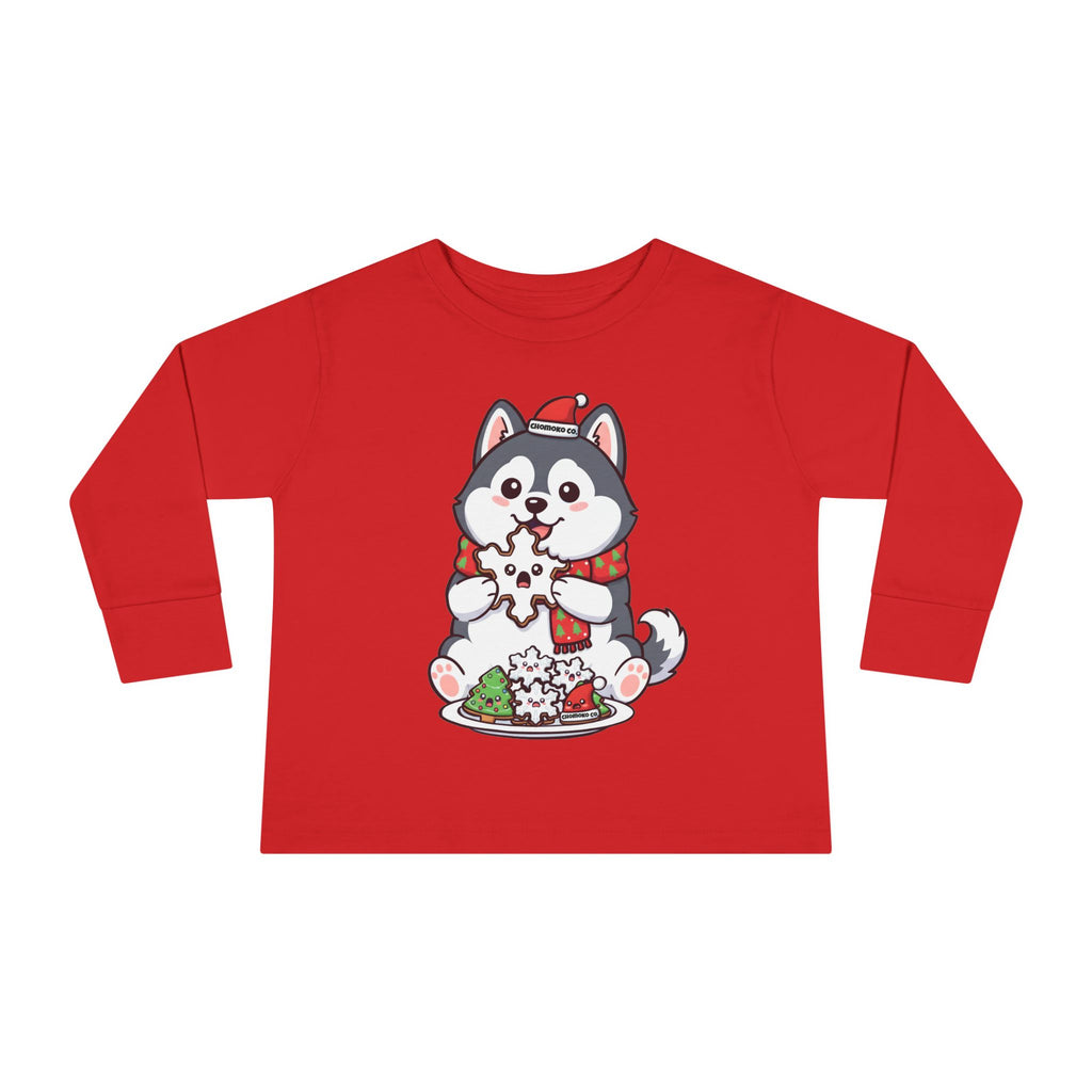 Koda eating Sugar cookies Toddler Long Sleeve Tee