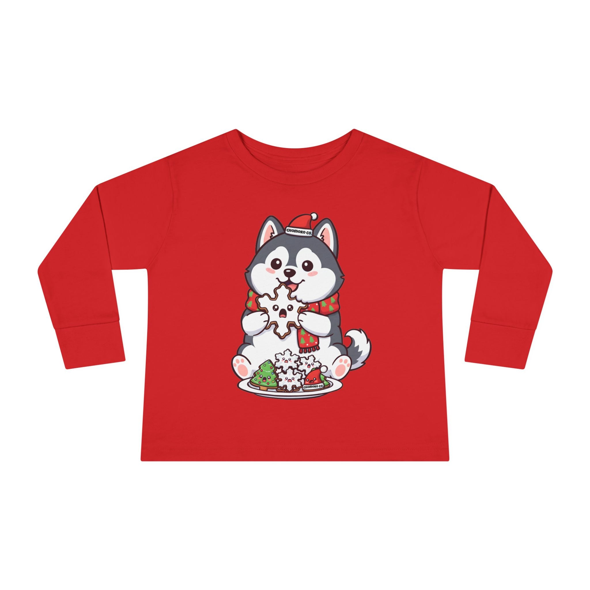 Koda eating Sugar cookies Toddler Long Sleeve Tee