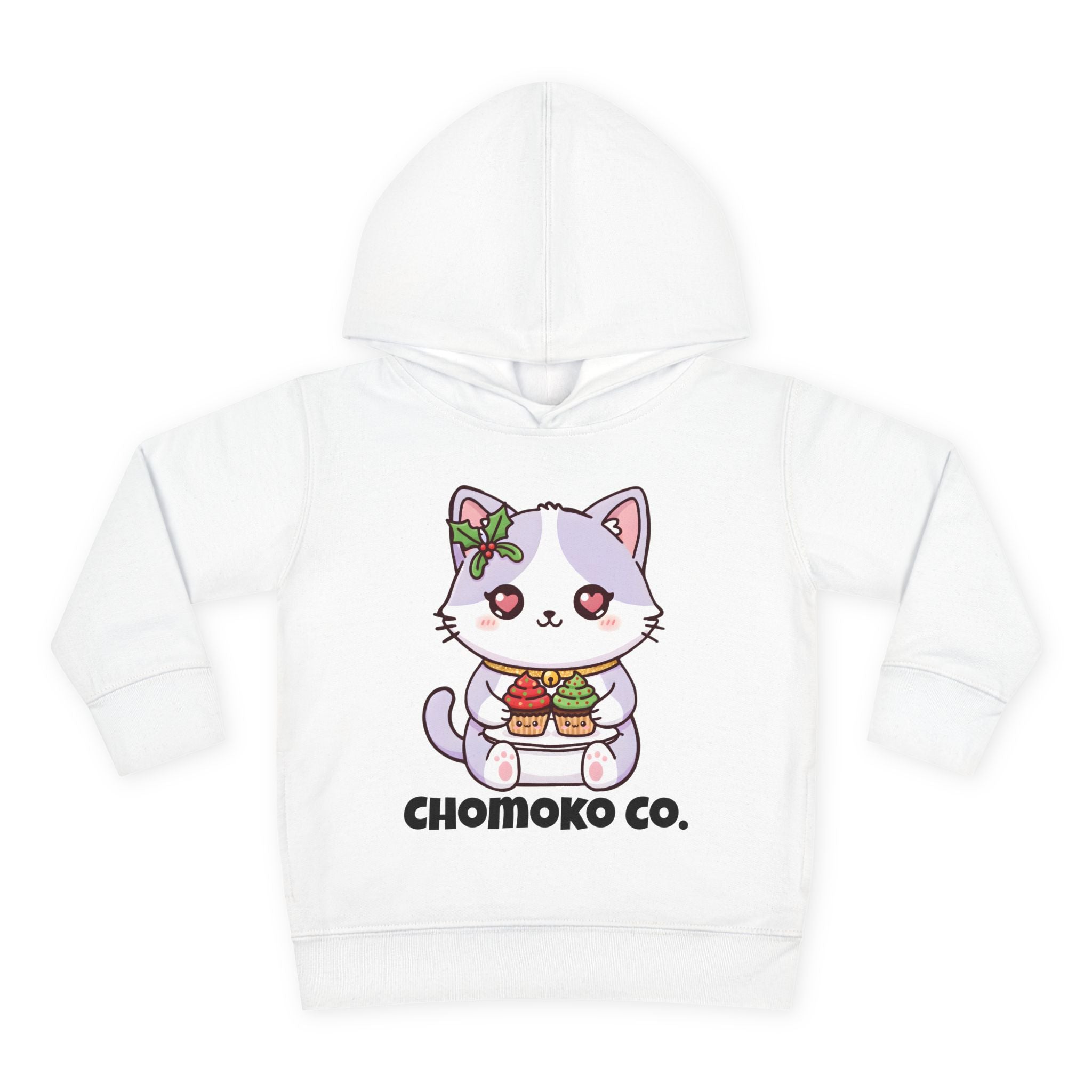 Nori with Christmas Cupcakes Toddler Pullover Fleece Hoodie