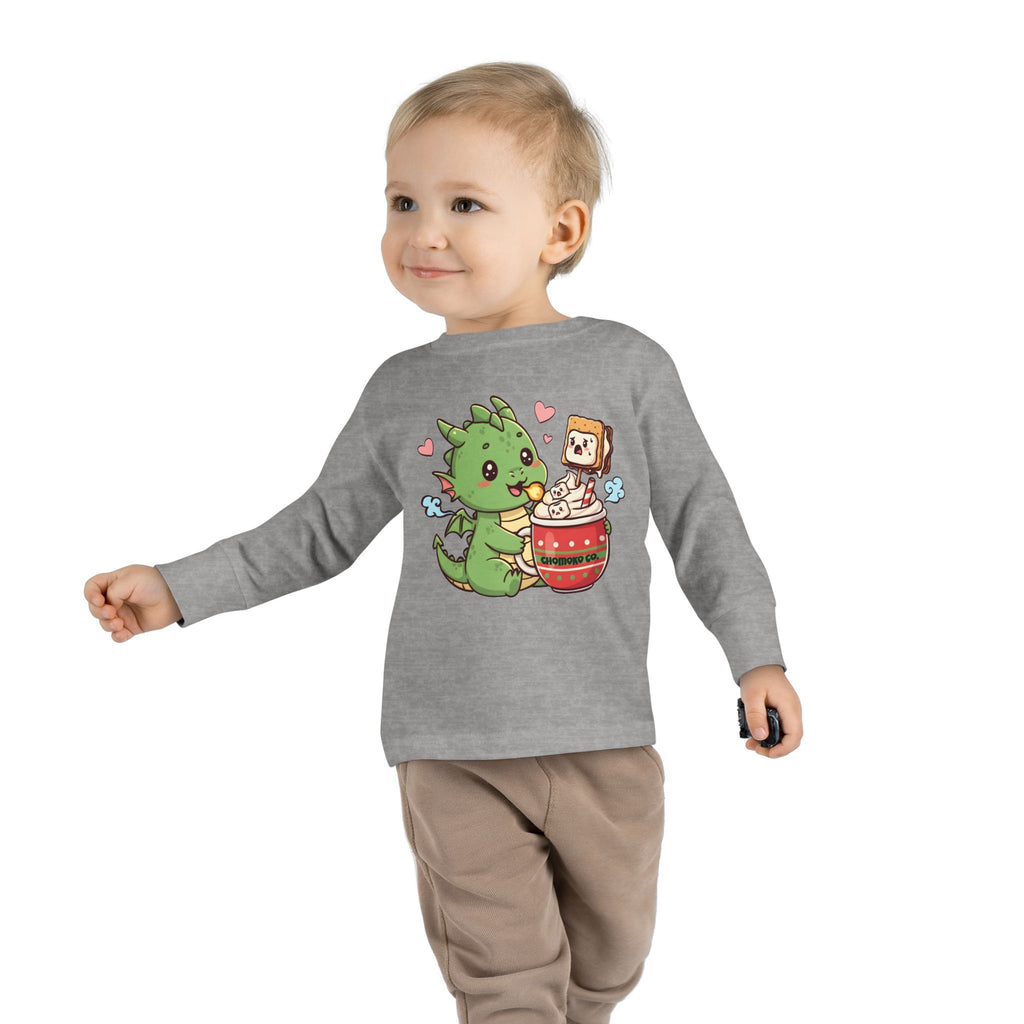 Rinzu drinking Hot chocolate Toddler Long Sleeve Tee