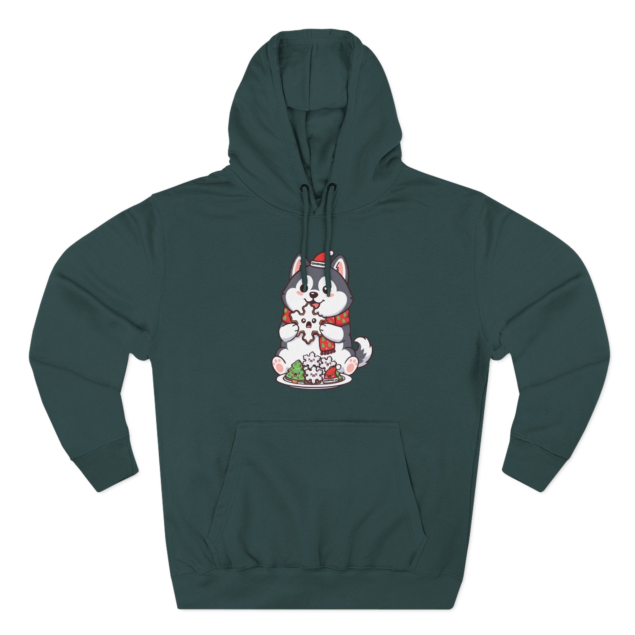 Koda eating Sugar cookies Three-Panel Fleece Hoodie