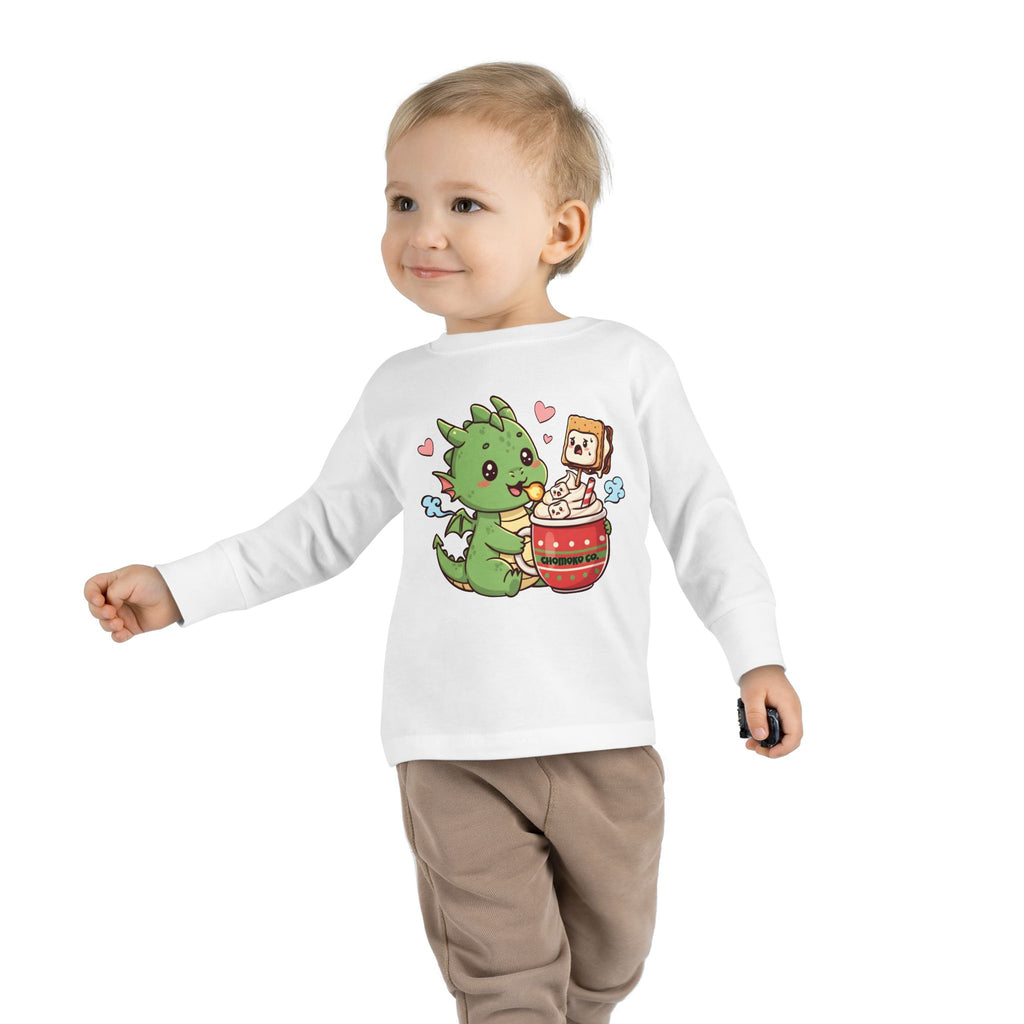 Rinzu drinking Hot chocolate Toddler Long Sleeve Tee