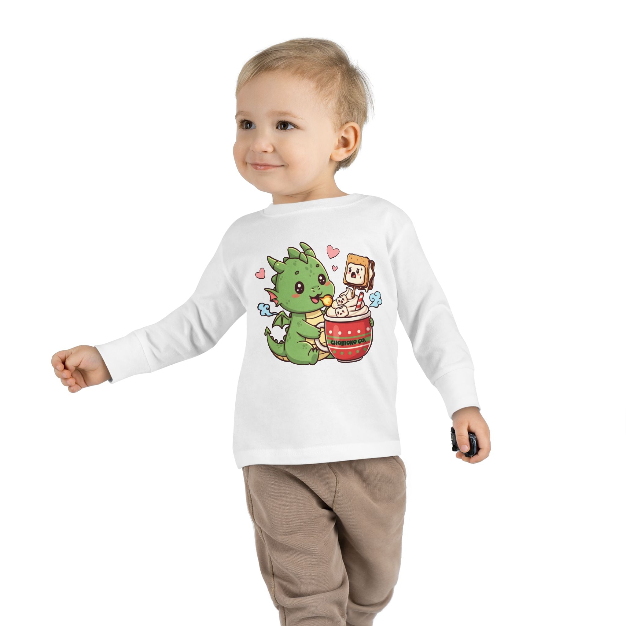Rinzu drinking Hot chocolate Toddler Long Sleeve Tee