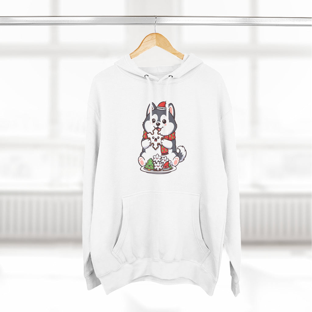 Koda eating Sugar cookies Three-Panel Fleece Hoodie