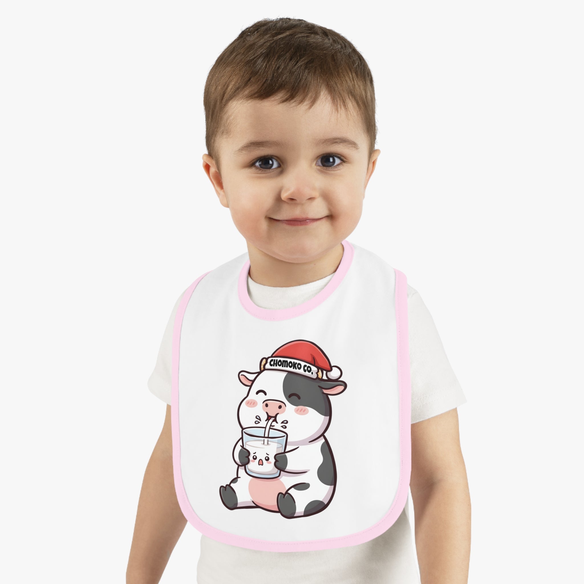 Kolby with Santa hat Baby Bib