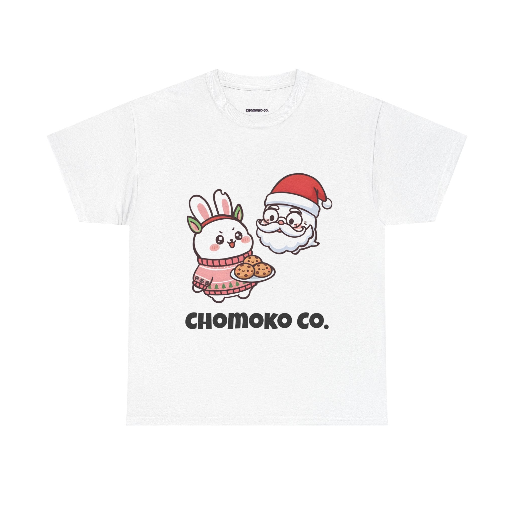 Chomoko and Oji Cookie Sharing Tee | Christmas Cute Holiday Shirt