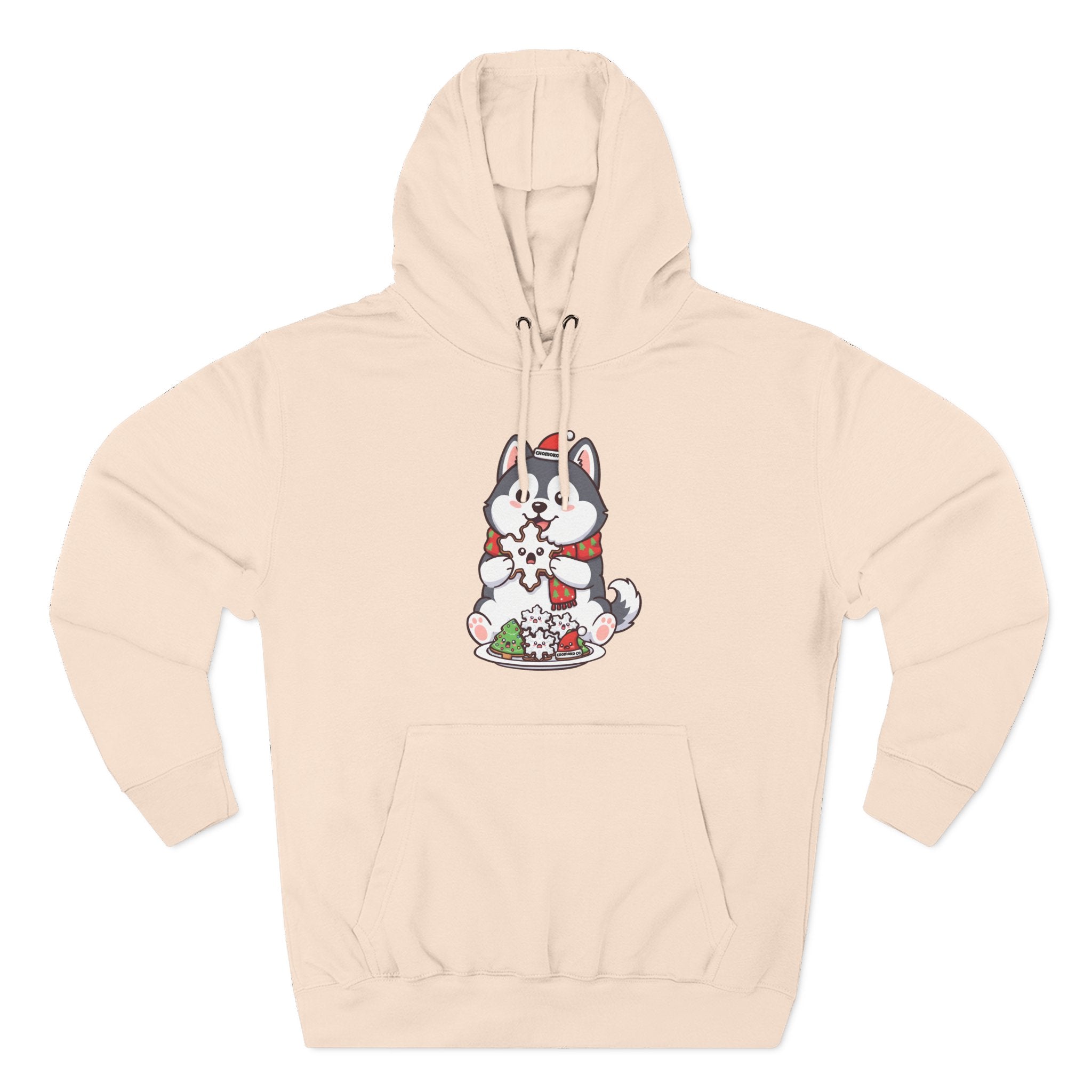 Koda eating Sugar cookies Three-Panel Fleece Hoodie