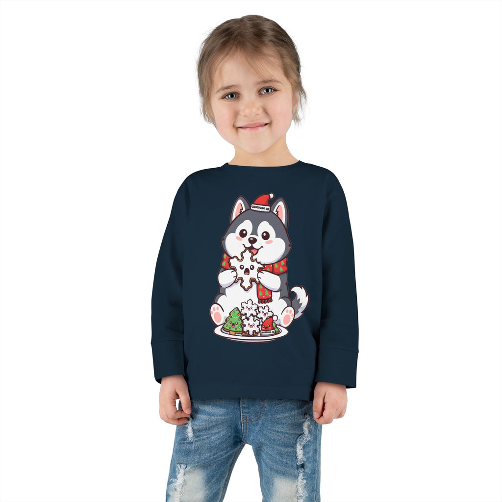Koda eating Sugar cookies Toddler Long Sleeve Tee