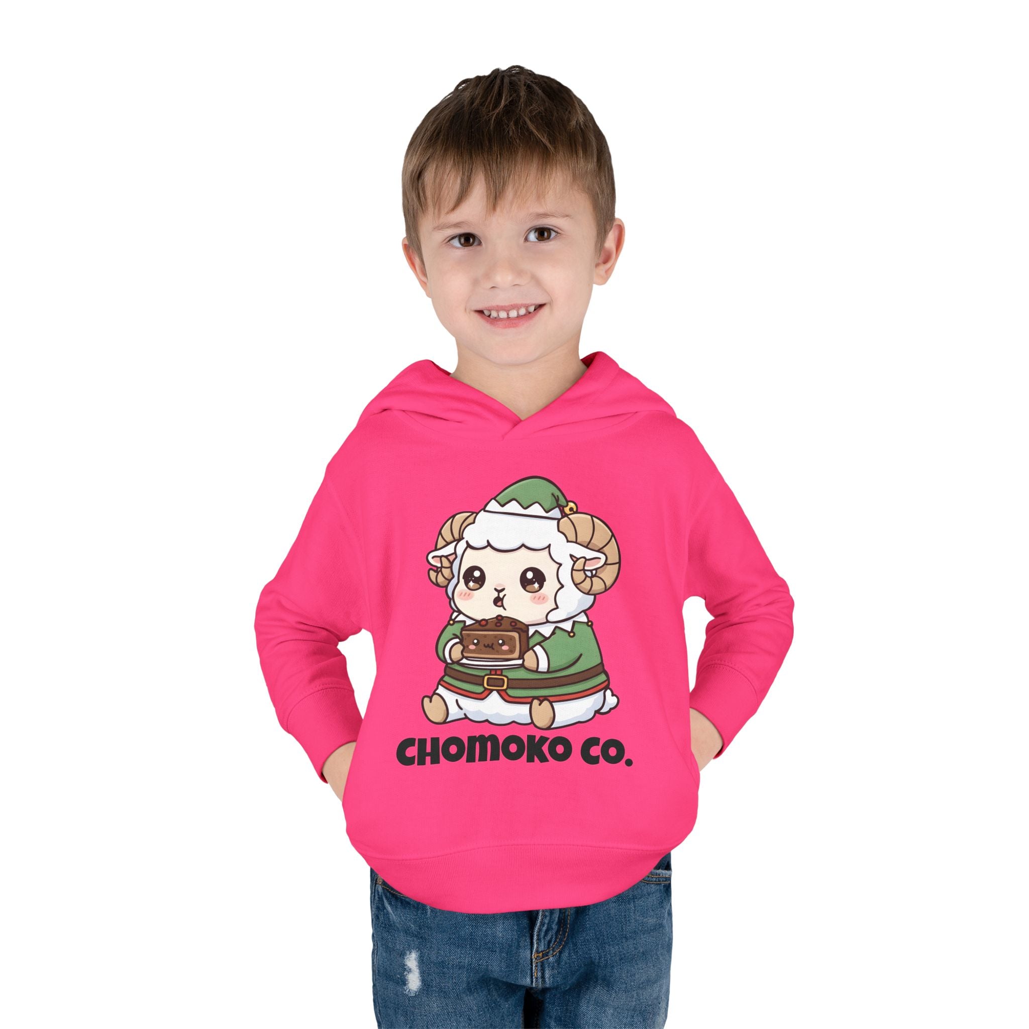 Bashi in an elf costume Toddler Pullover Fleece Hoodie