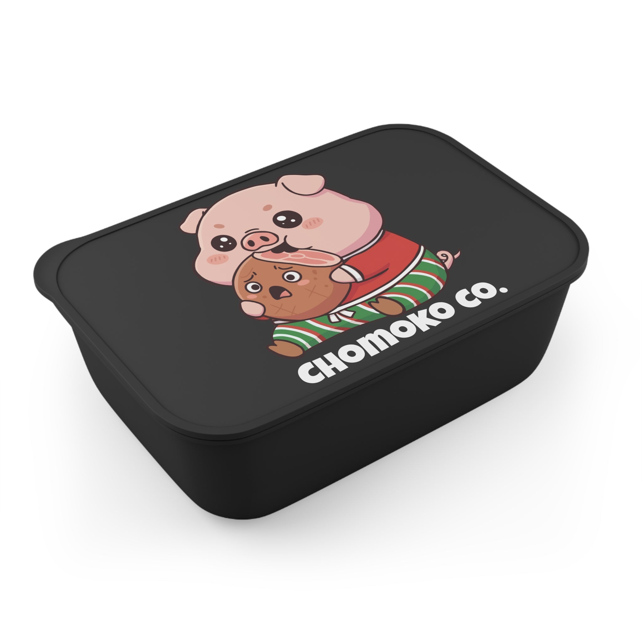 Okui in Christmas Pajamas PLA Bento Box with Band and Utensils