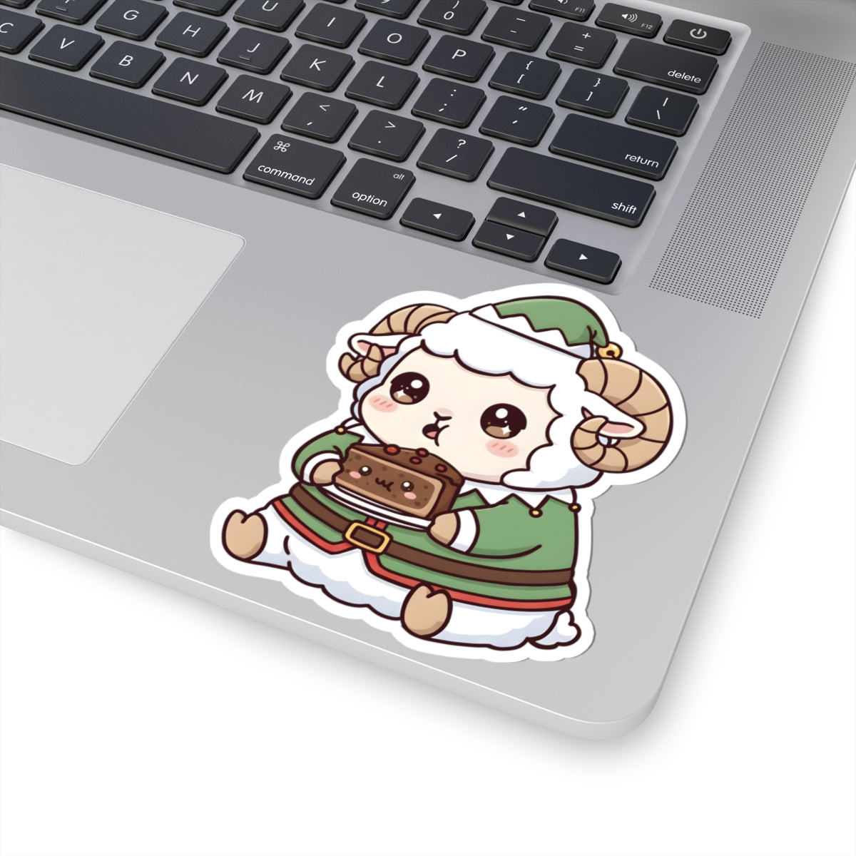 Bashi in an elf costume Kiss-Cut Sticker
