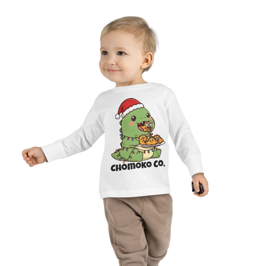 Tatsu with Christmas lights Toddler Long Sleeve Tee