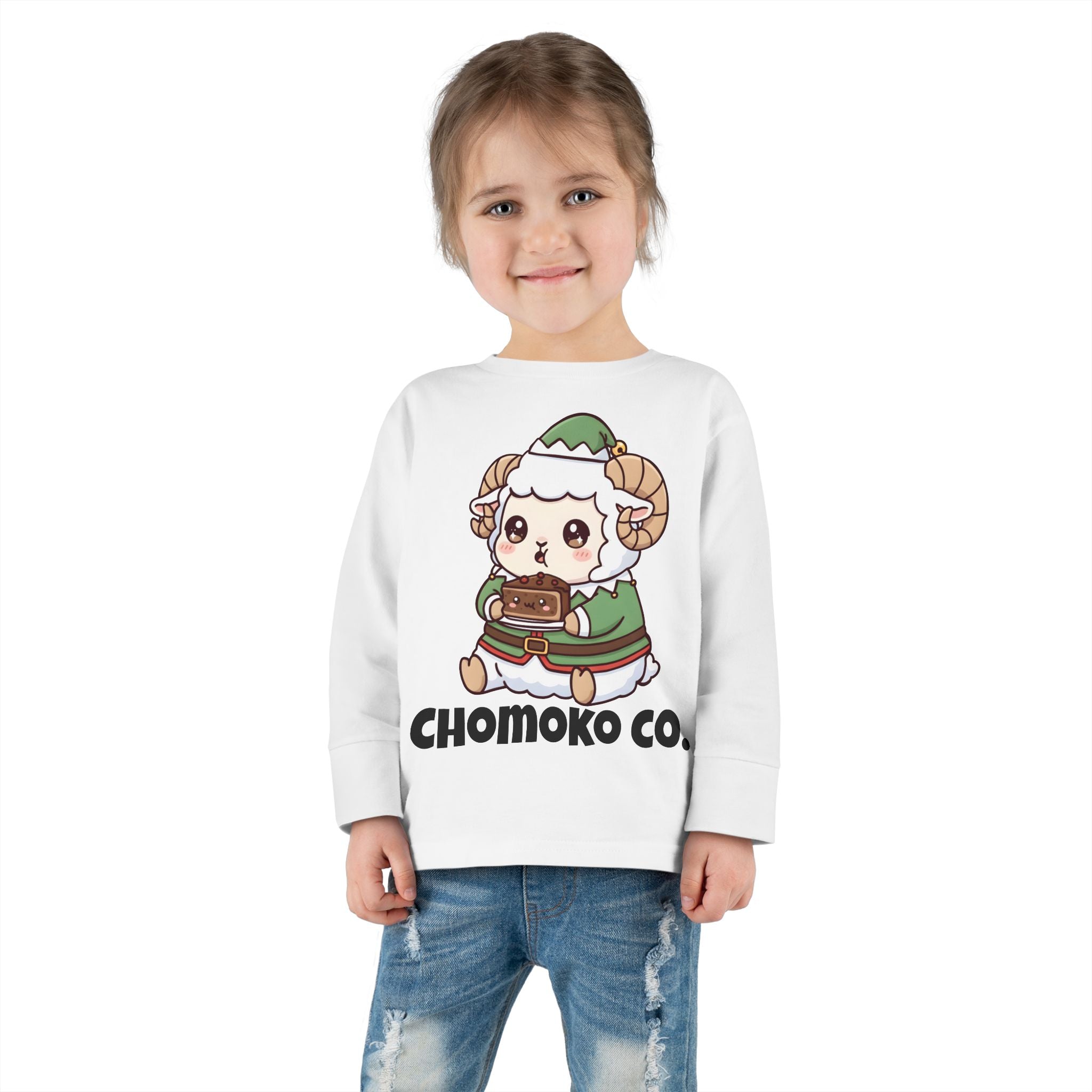 Bashi in an elf costume Toddler Long Sleeve Tee
