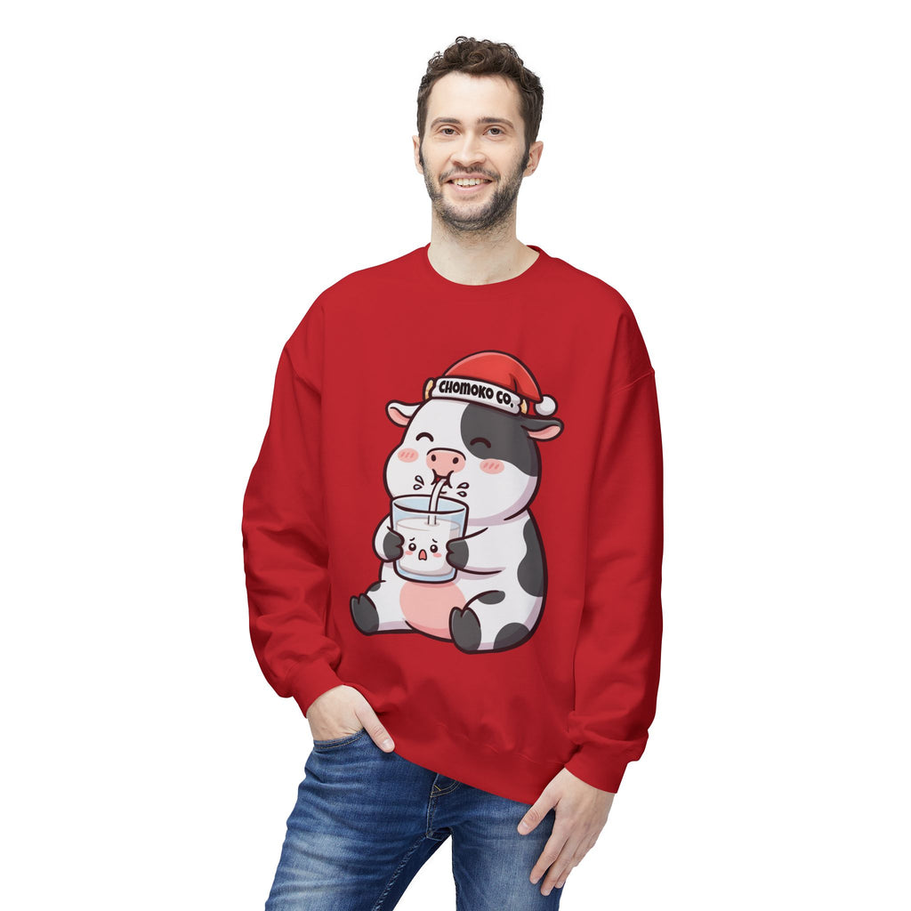 Kolby with Santa hat Unisex Midweight Softstyle Fleece Crewneck Sweatshirt