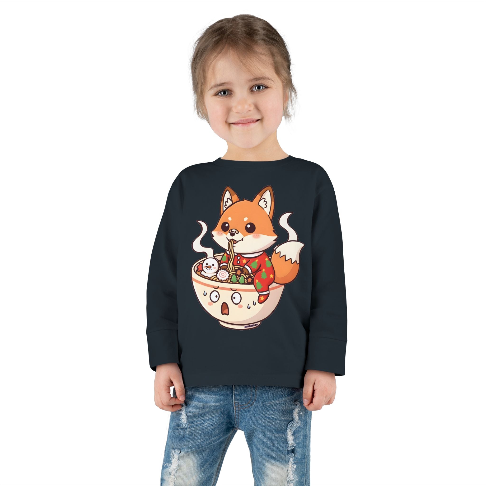 Sumi in Christmas pajamas Toddler Long Sleeve Tee