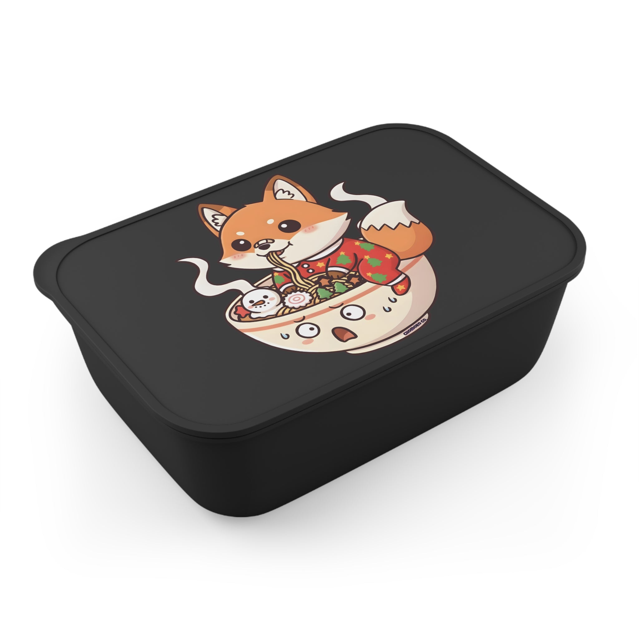 Sumi in Christmas pajamas PLA Bento Box with Band and Utensils