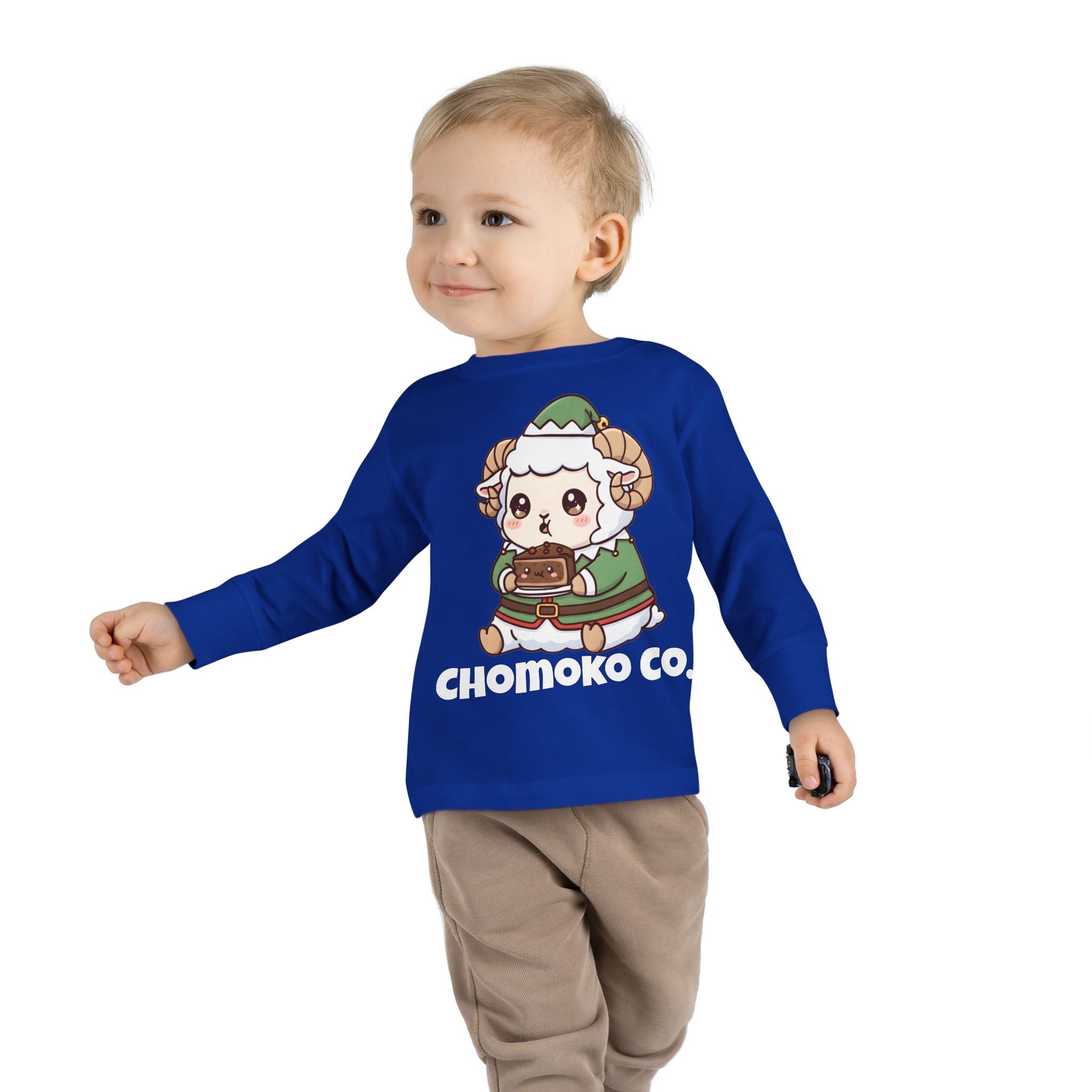 Bashi in an elf costume Toddler Long Sleeve Tee