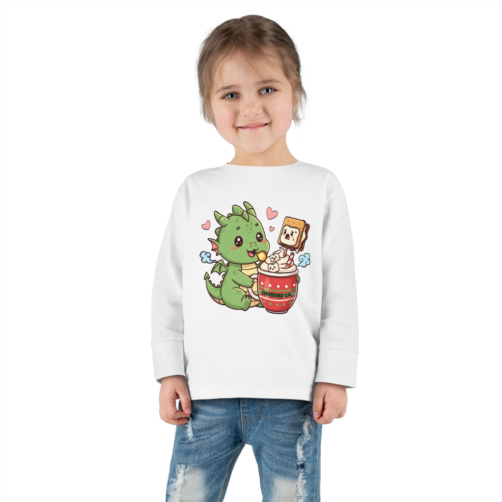 Rinzu drinking Hot chocolate Toddler Long Sleeve Tee