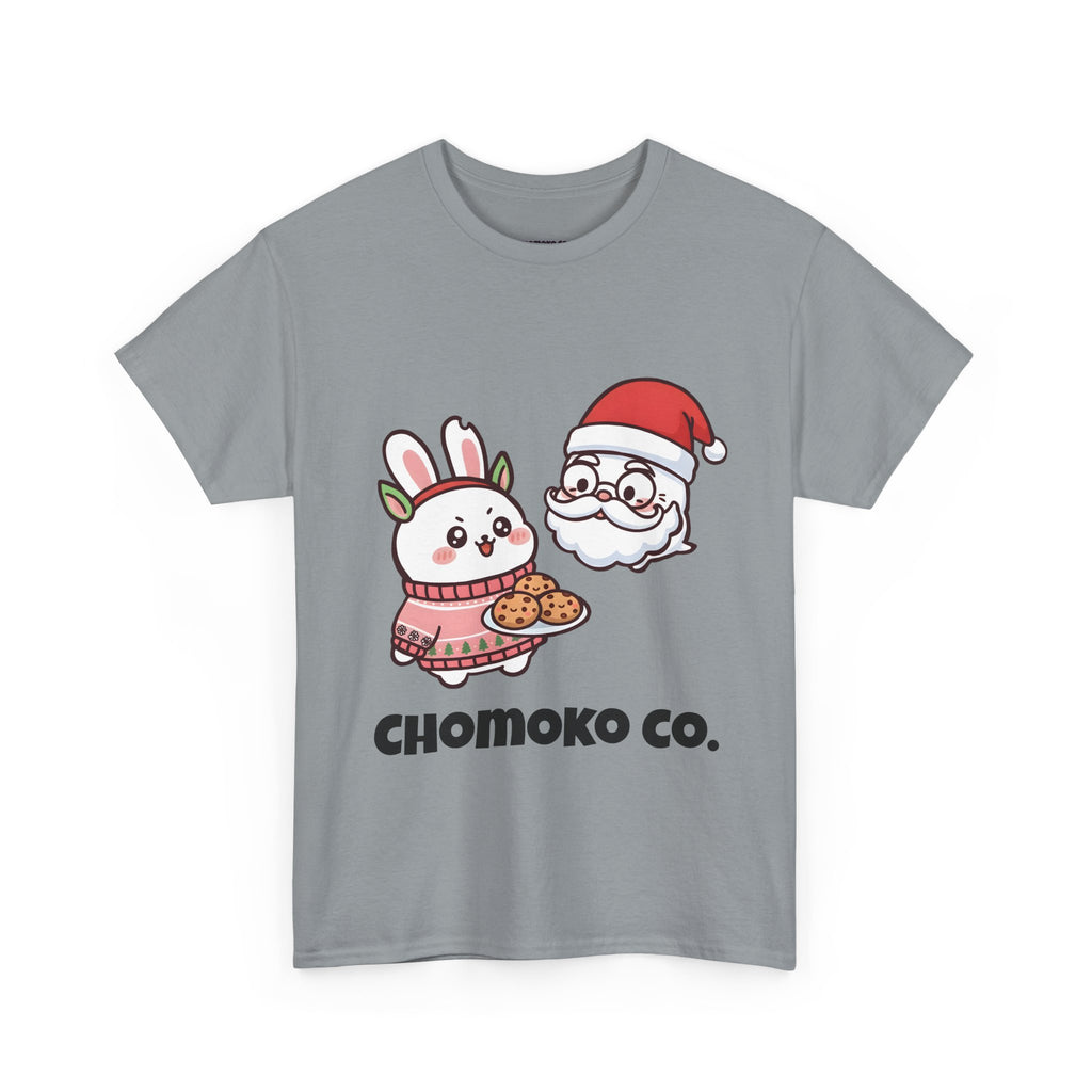 Chomoko and Oji Cookie Sharing Tee | Christmas Cute Holiday Shirt