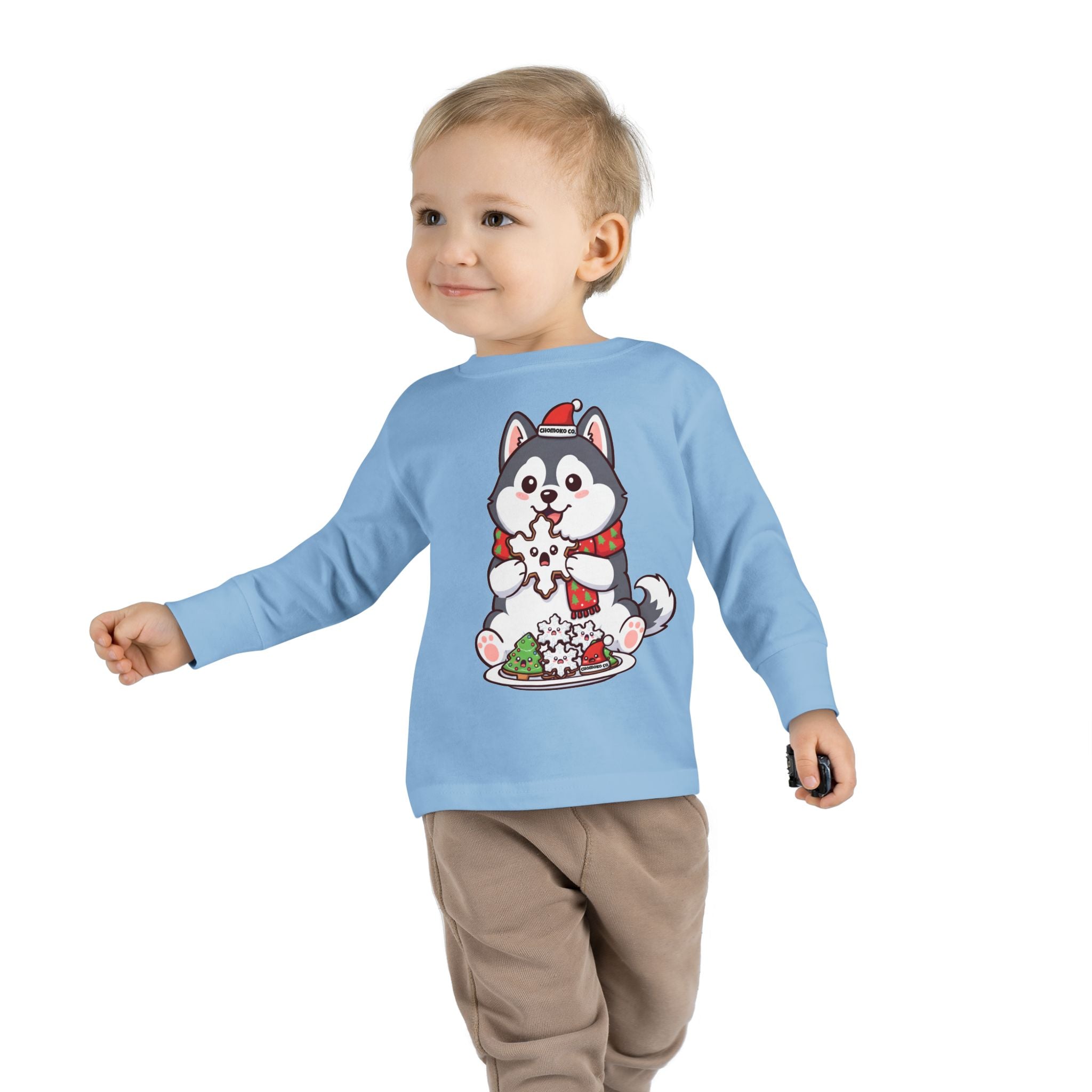 Koda eating Sugar cookies Toddler Long Sleeve Tee