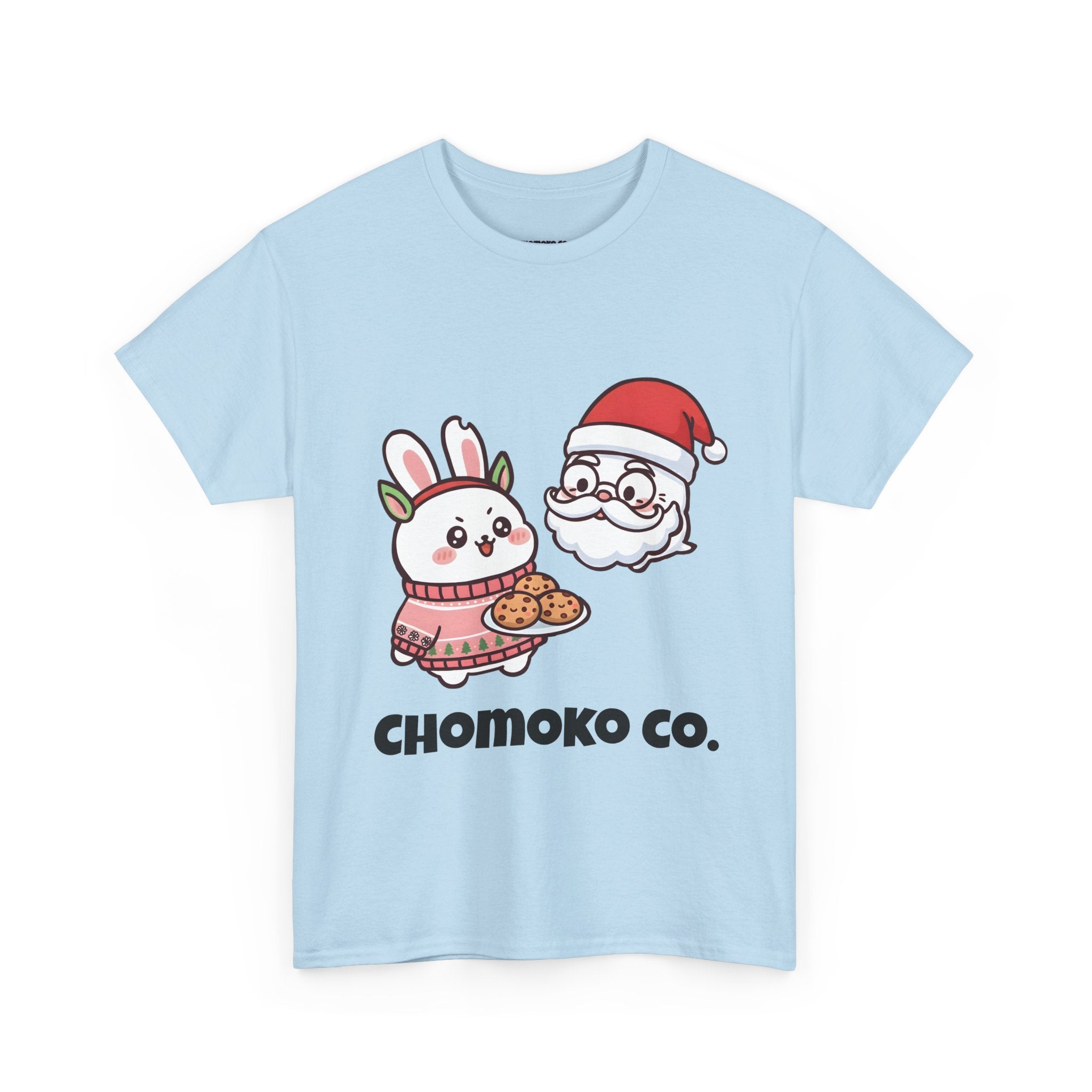 Chomoko and Oji Cookie Sharing Tee | Christmas Cute Holiday Shirt