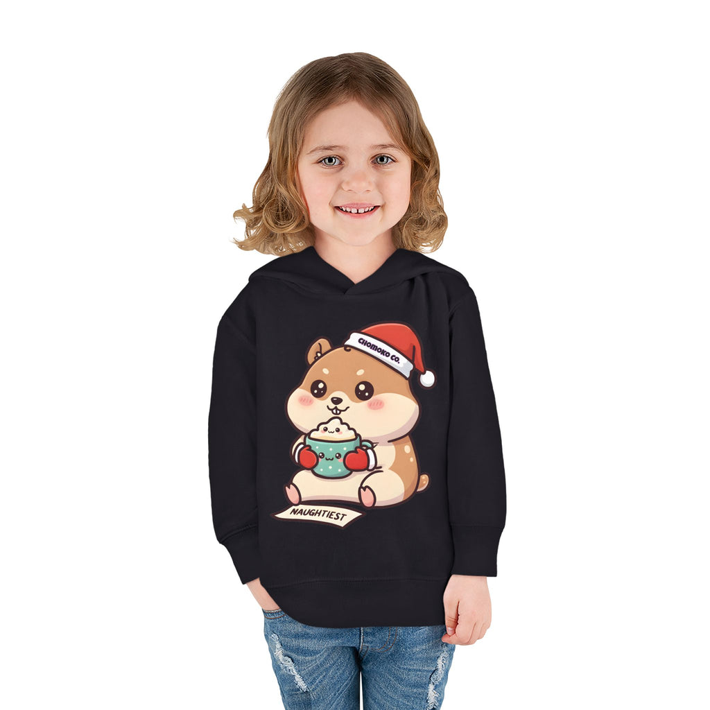 Atsu drinking Eggnog Toddler Pullover Fleece Hoodie
