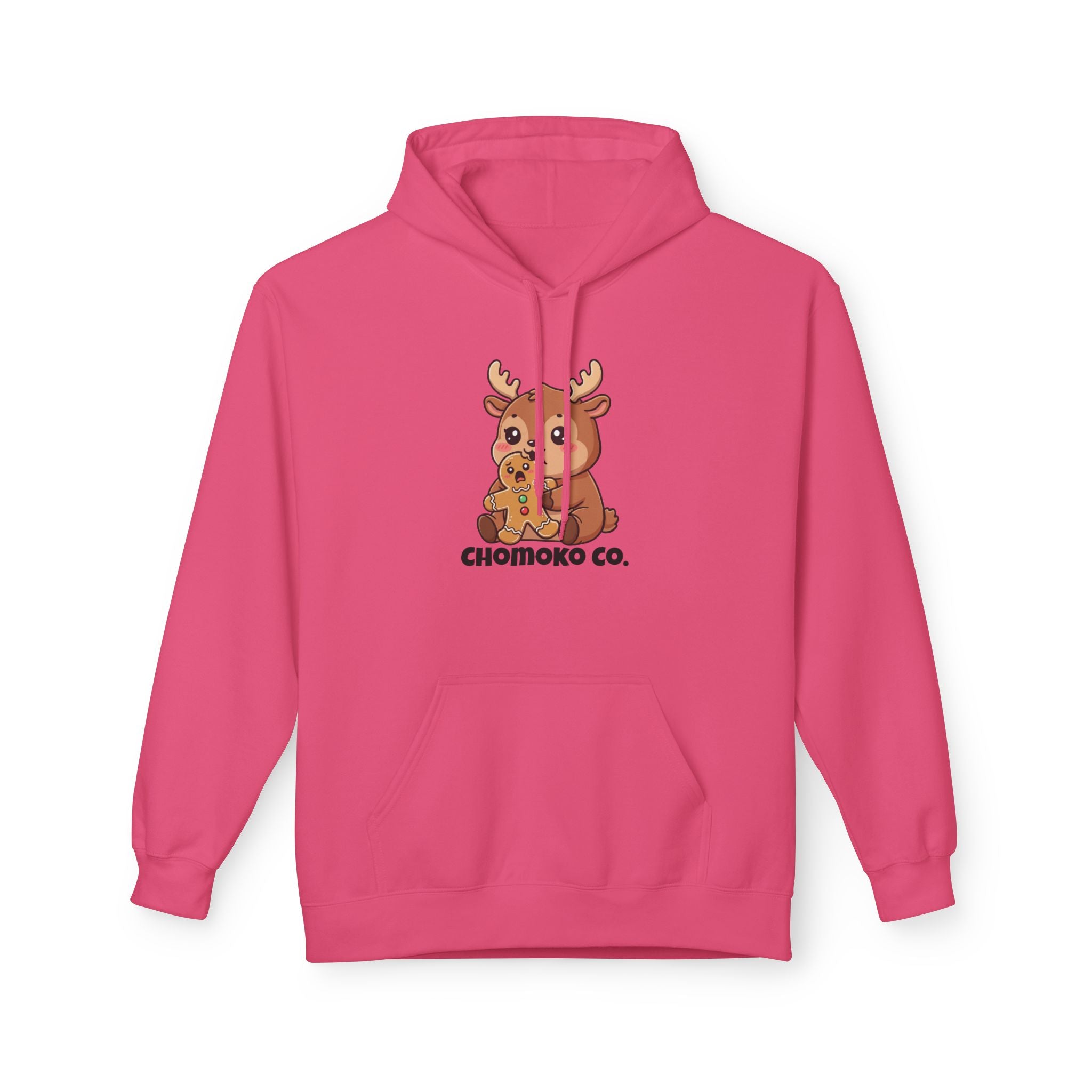 Haru eating a Gingerbread Man Unisex Midweight Softstyle Fleece Hoodie
