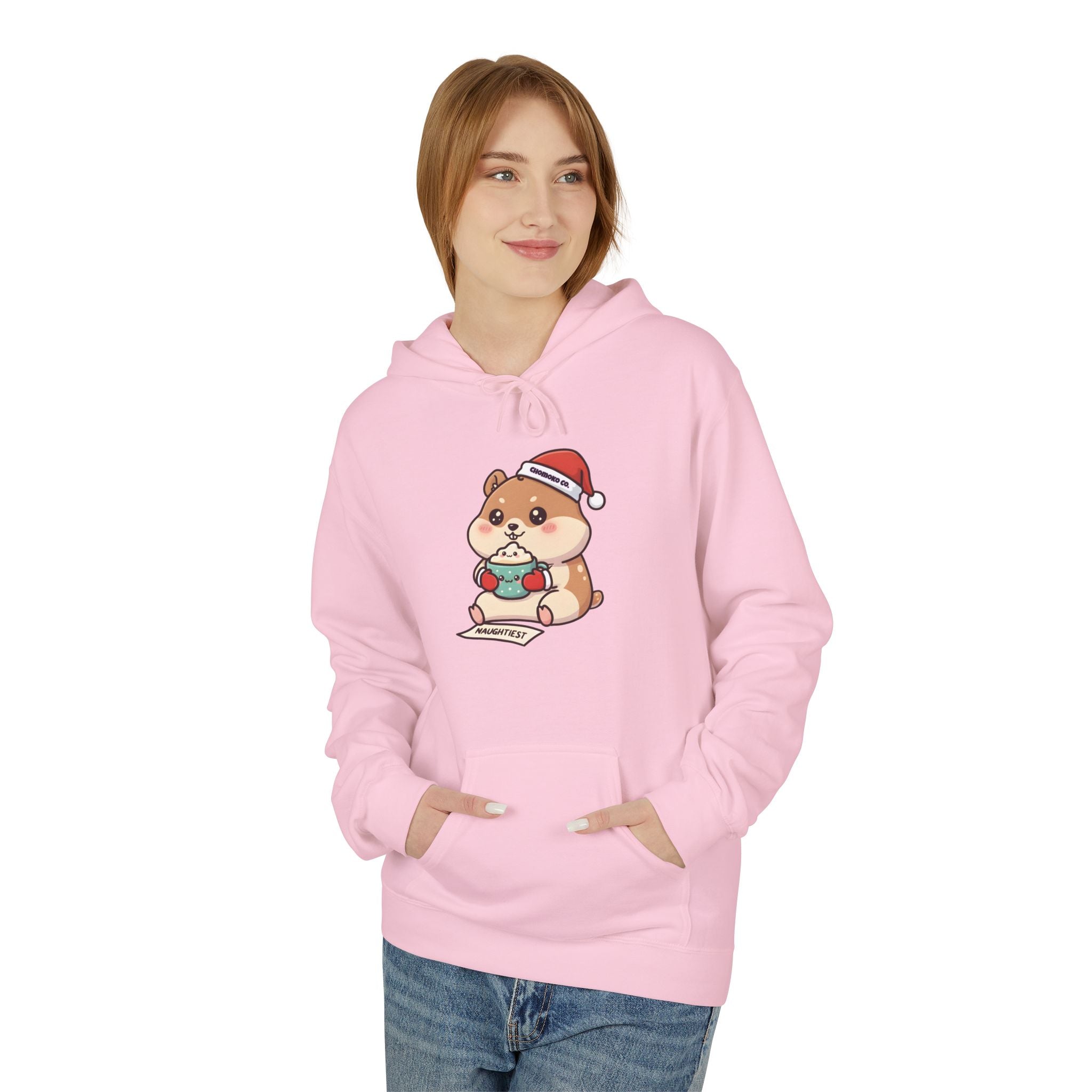 Atsu drinking Eggnog Unisex Midweight Softstyle Fleece Hoodie