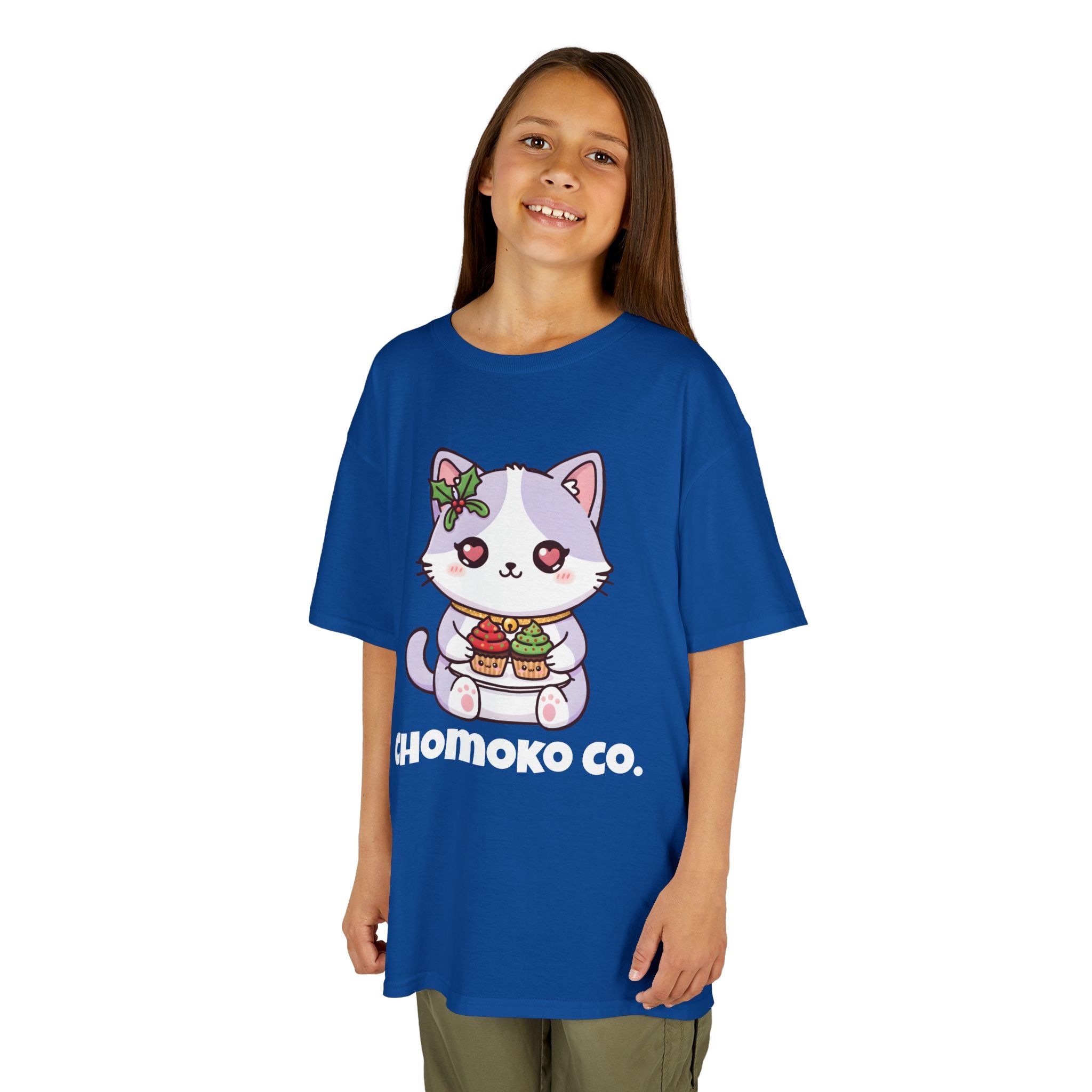 Nori with Christmas Cupcakes Kids Heavy Cotton™ Tee