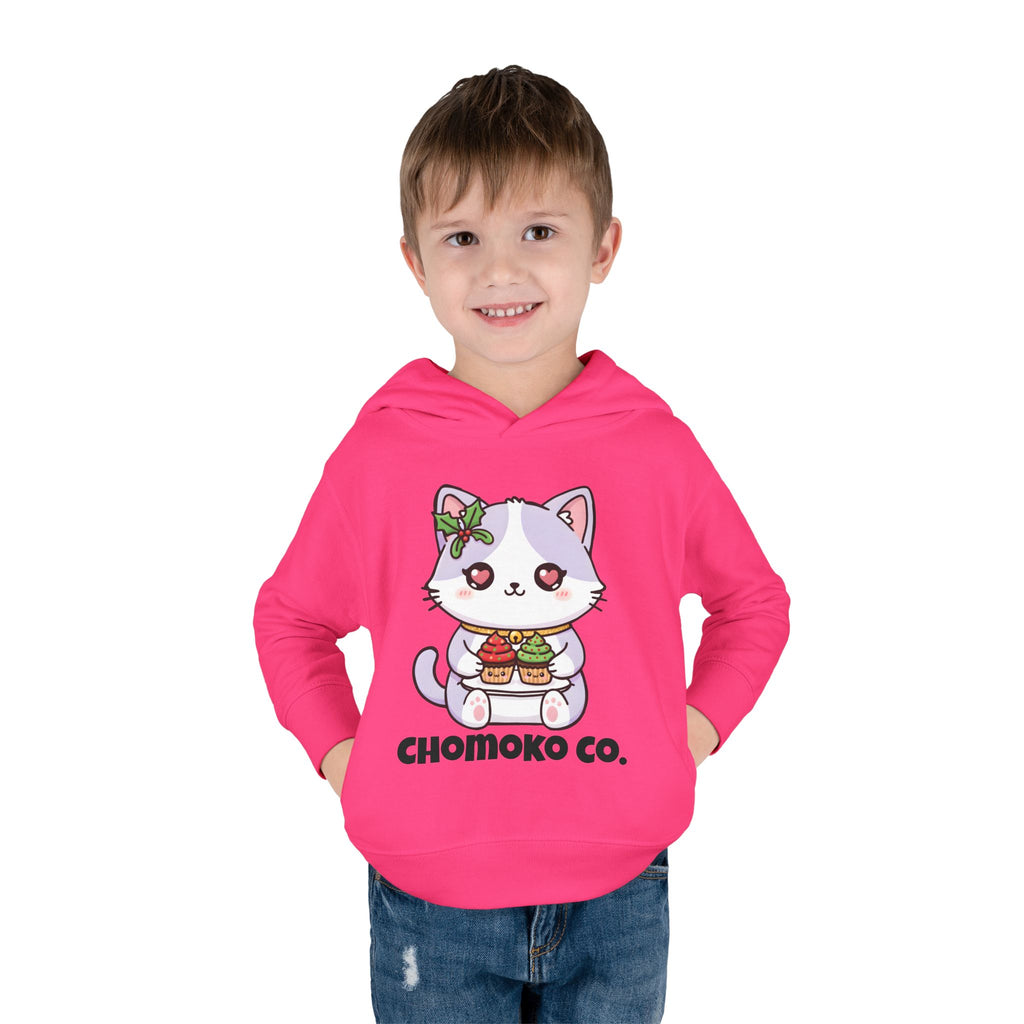 Nori with Christmas Cupcakes Toddler Pullover Fleece Hoodie
