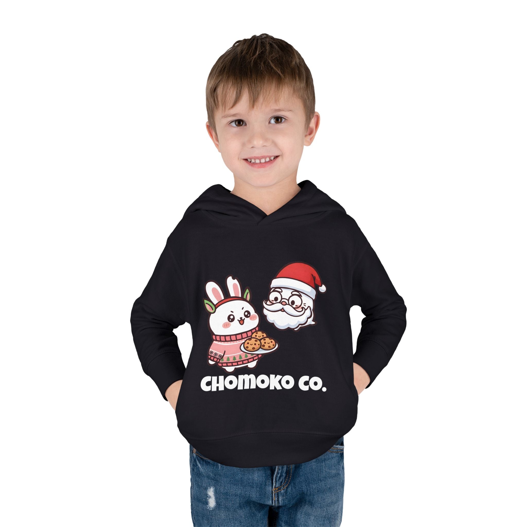 Chomoko and Santa Oji Toddler Pullover Fleece Hoodie