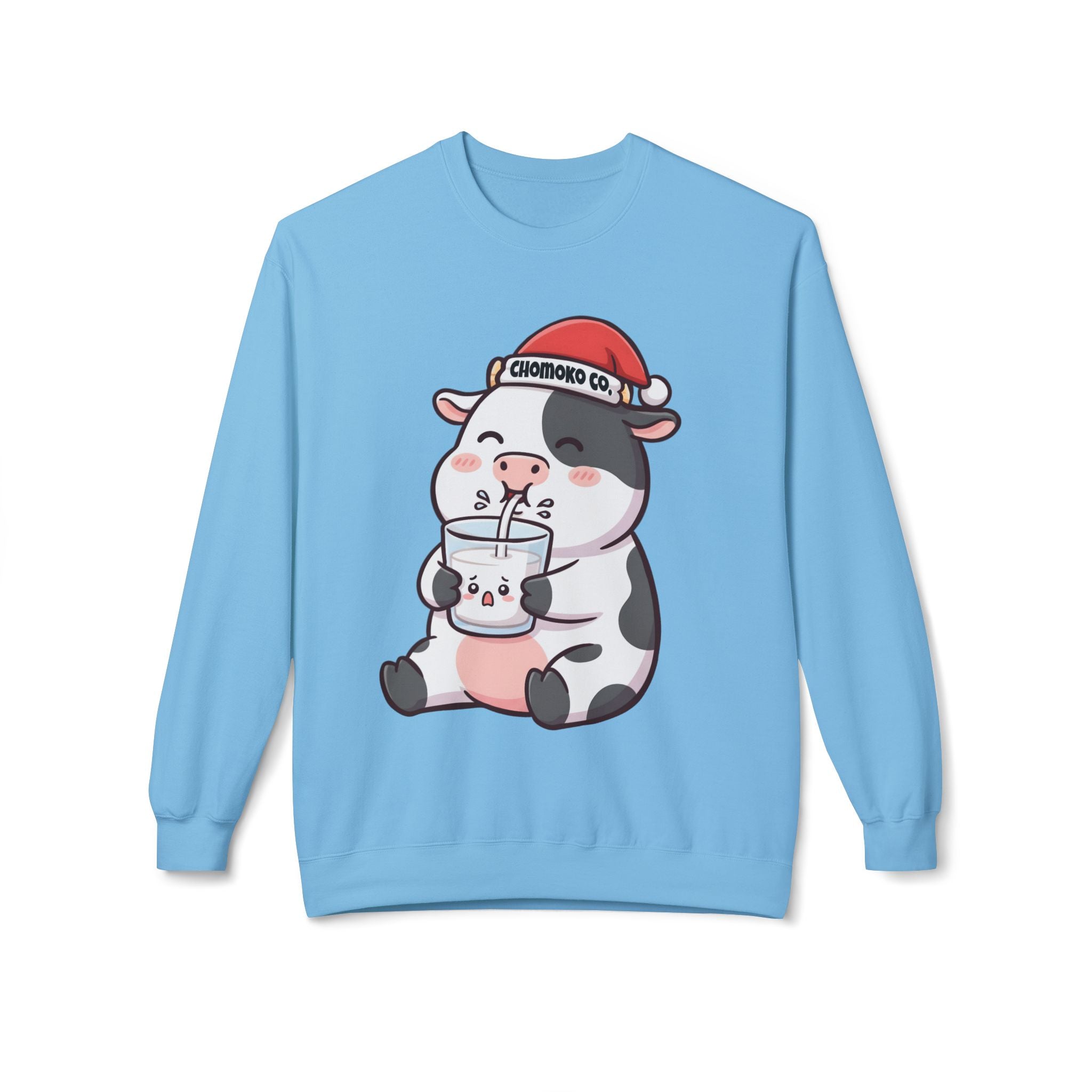 Kolby with Santa hat Unisex Midweight Softstyle Fleece Crewneck Sweatshirt