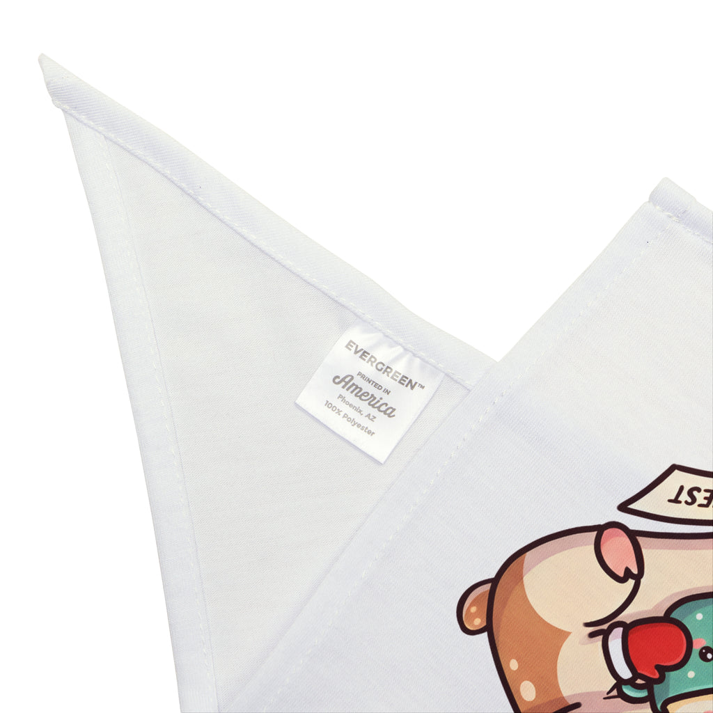 Atsu drinking Eggnog Pet Bandana