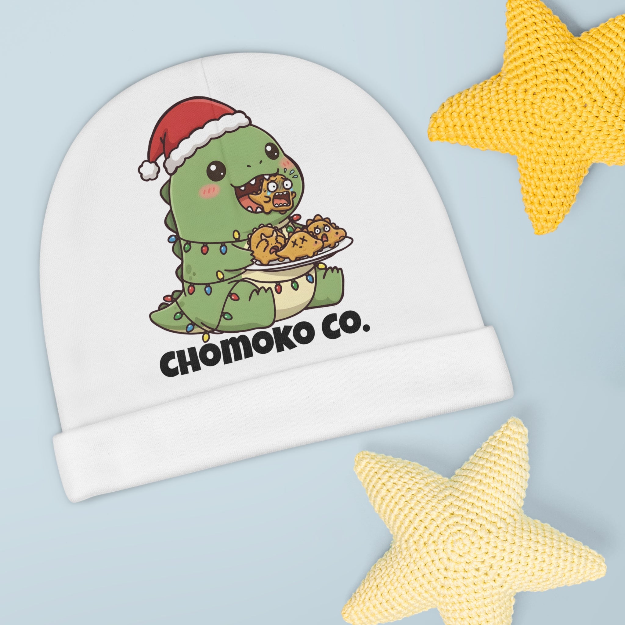 Tatsu with Christmas lights Baby Beanie