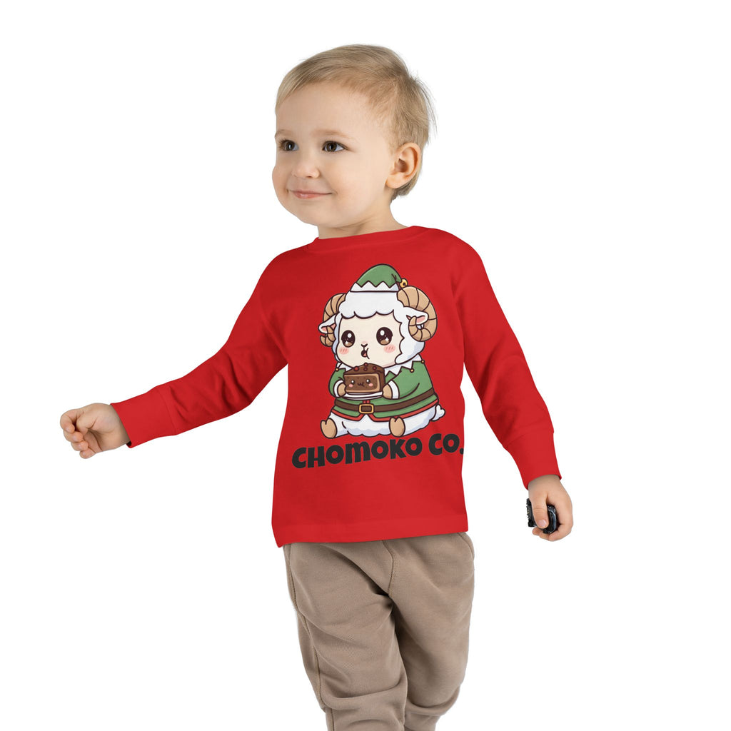 Bashi in an elf costume Toddler Long Sleeve Tee